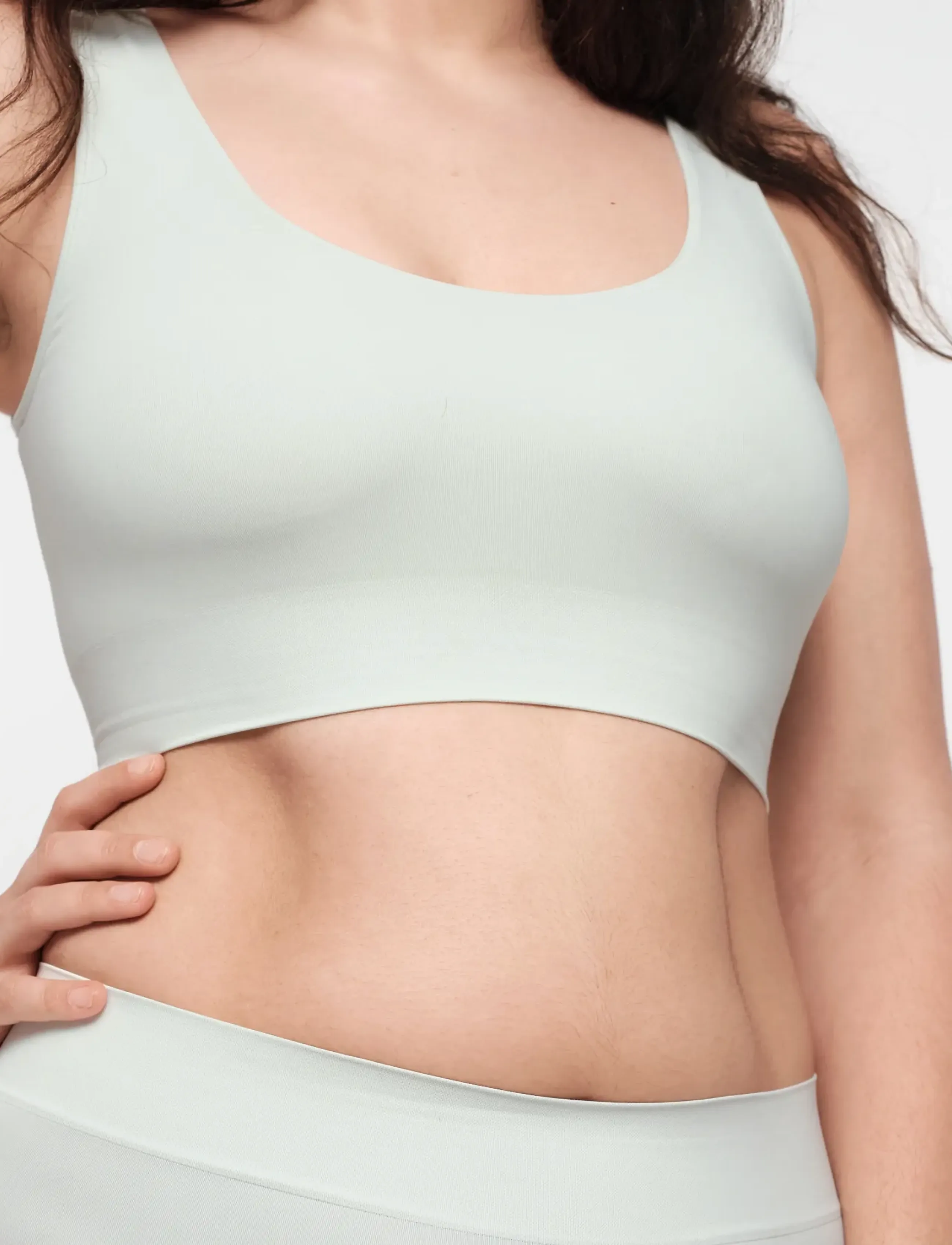 Organic Basics - Smooth Bralette - tank-top-bhs - light jade - 3