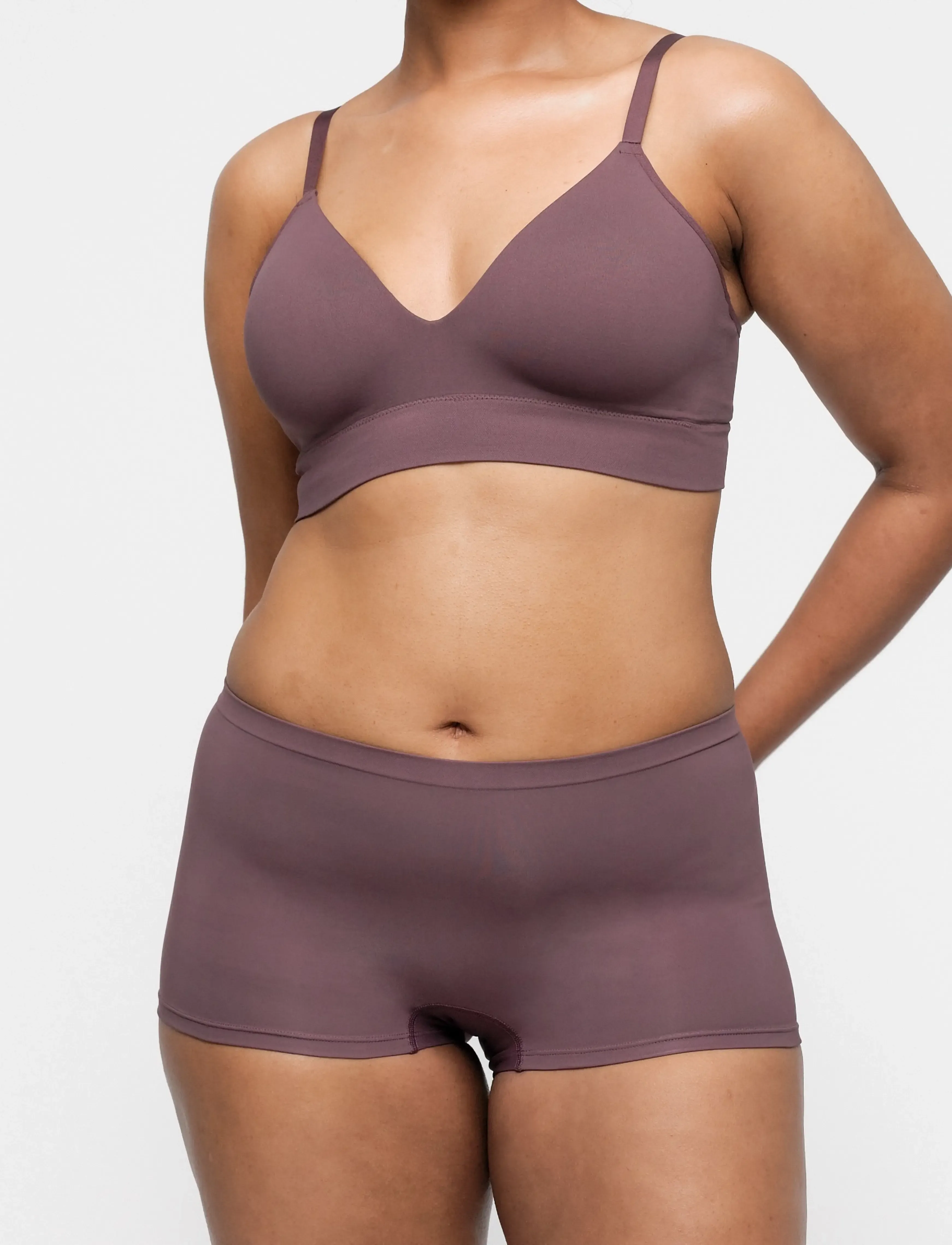 Organic Basics Smooth Padded Bra - Organic Basics - MOODY / brown