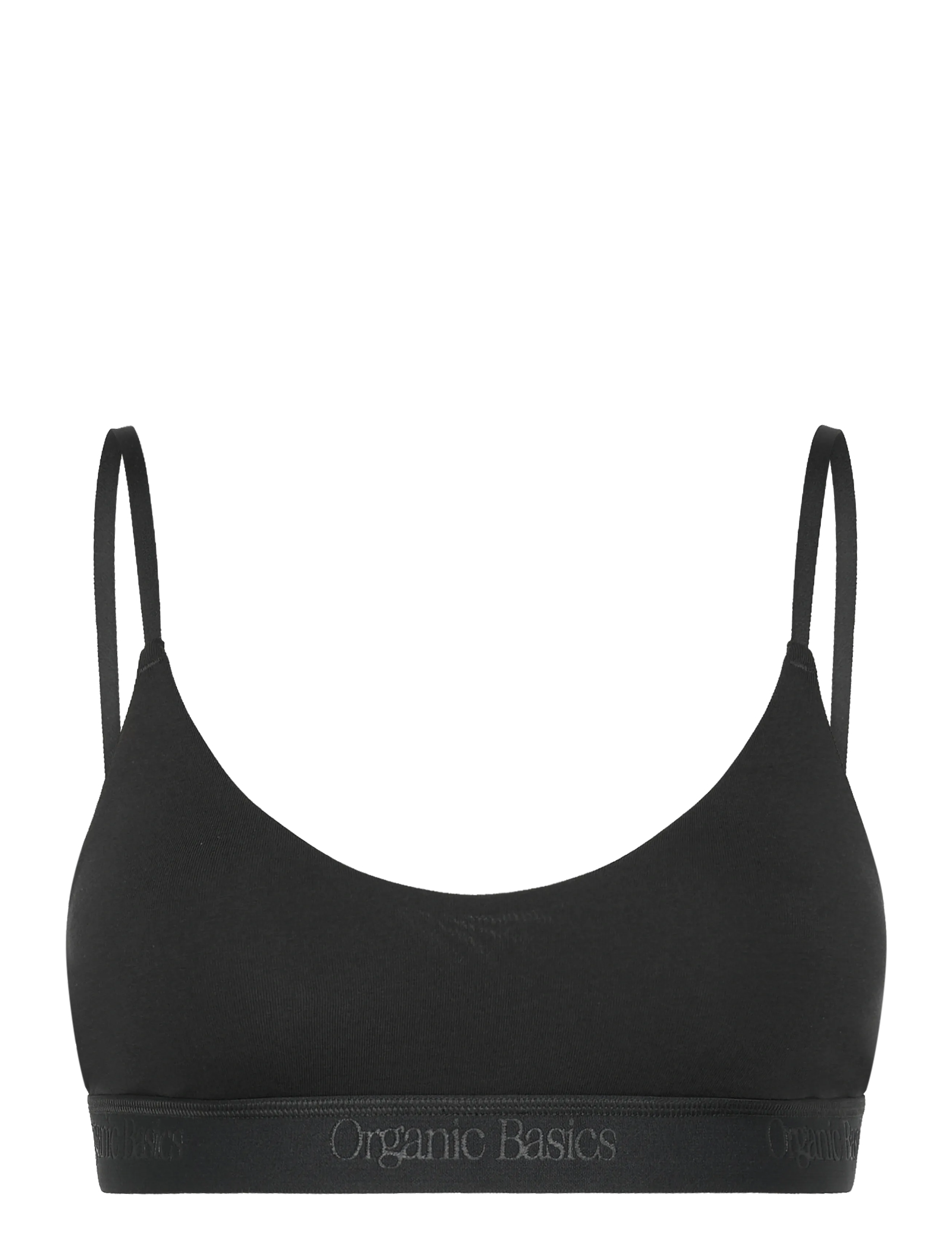 Organic Basics Core Open Back Scoop Bralette - BH'er - BLACK / black