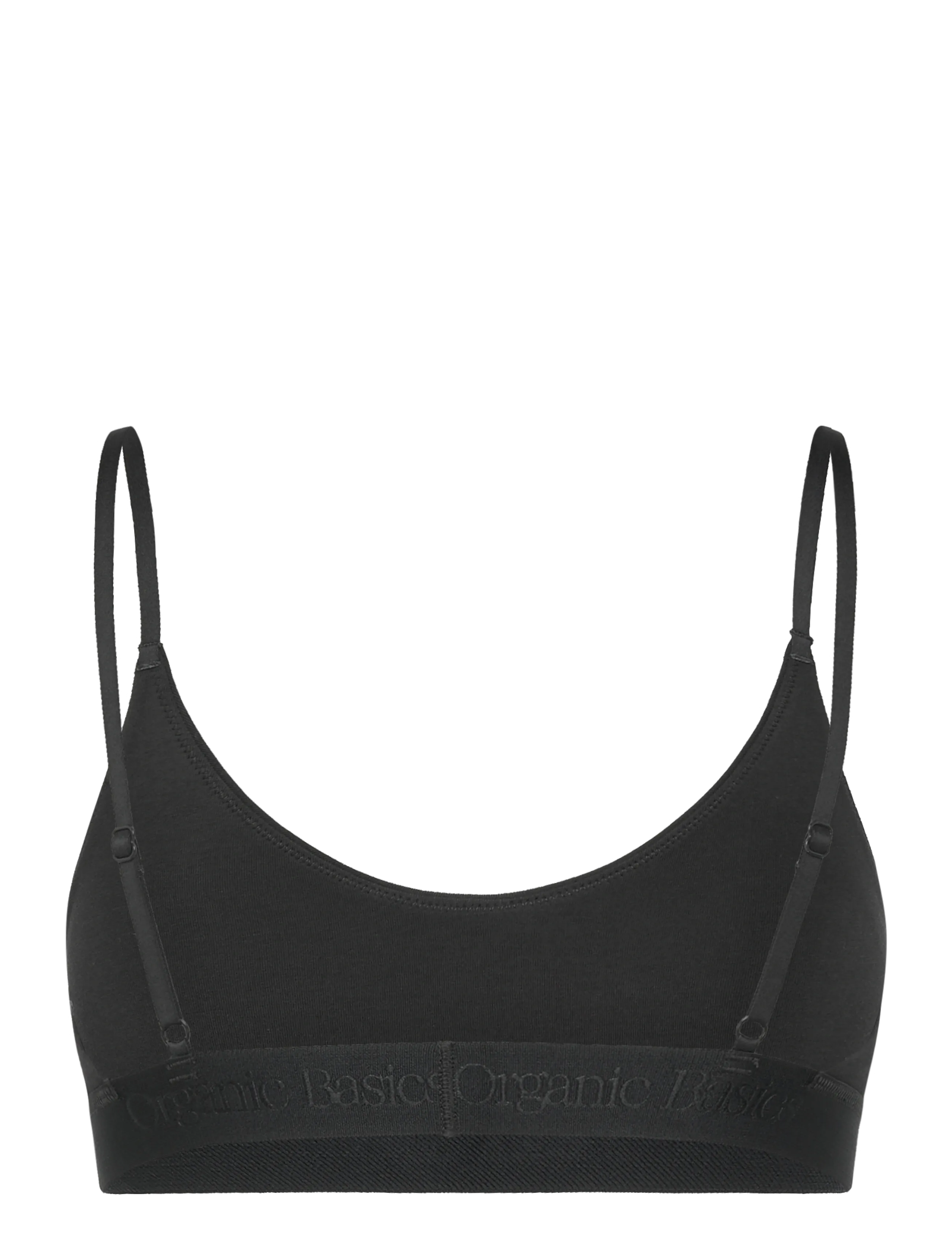 Organic Basics - Core Open Back Scoop Bralette - bralette - black - 1