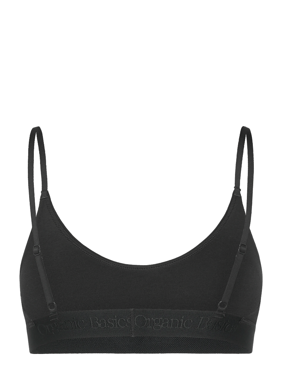 Organic Basics - Core Open Back Scoop Bralette - bralette - black - 1