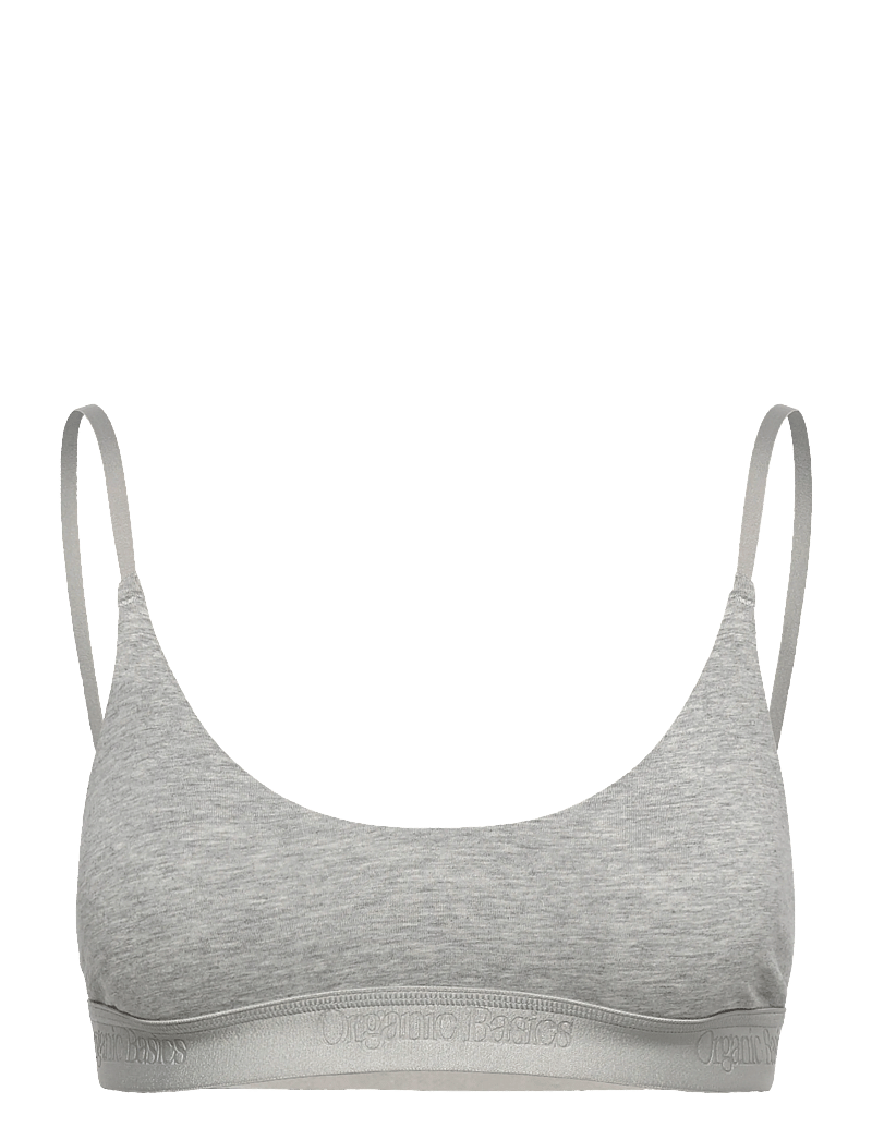 Organic Basics - Core Open Back Scoop Bralette - rinnahoidja - grey melange - 0