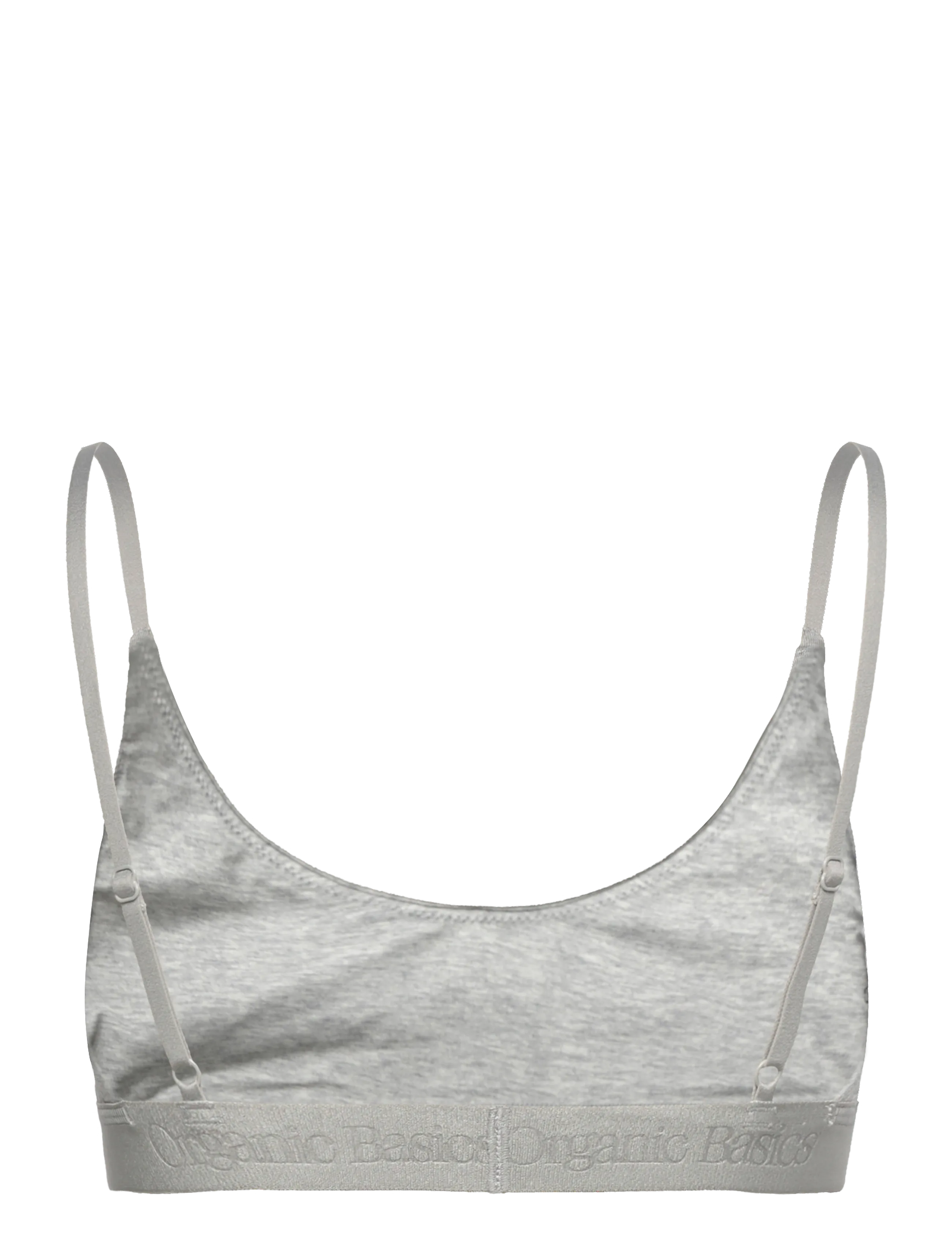 Organic Basics - Core Open Back Scoop Bralette - bralette - grey melange - 1
