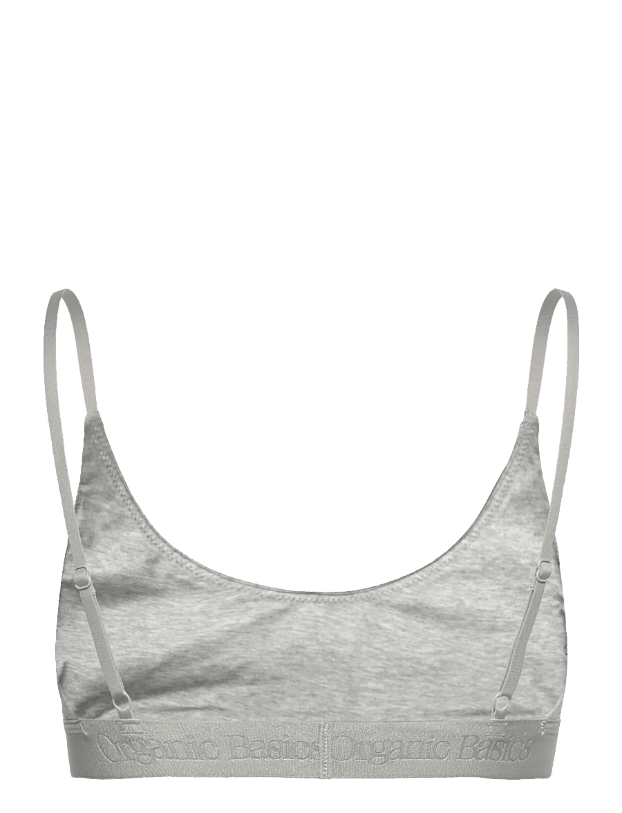 Organic Basics - Core Open Back Scoop Bralette - bralette - grey melange - 1