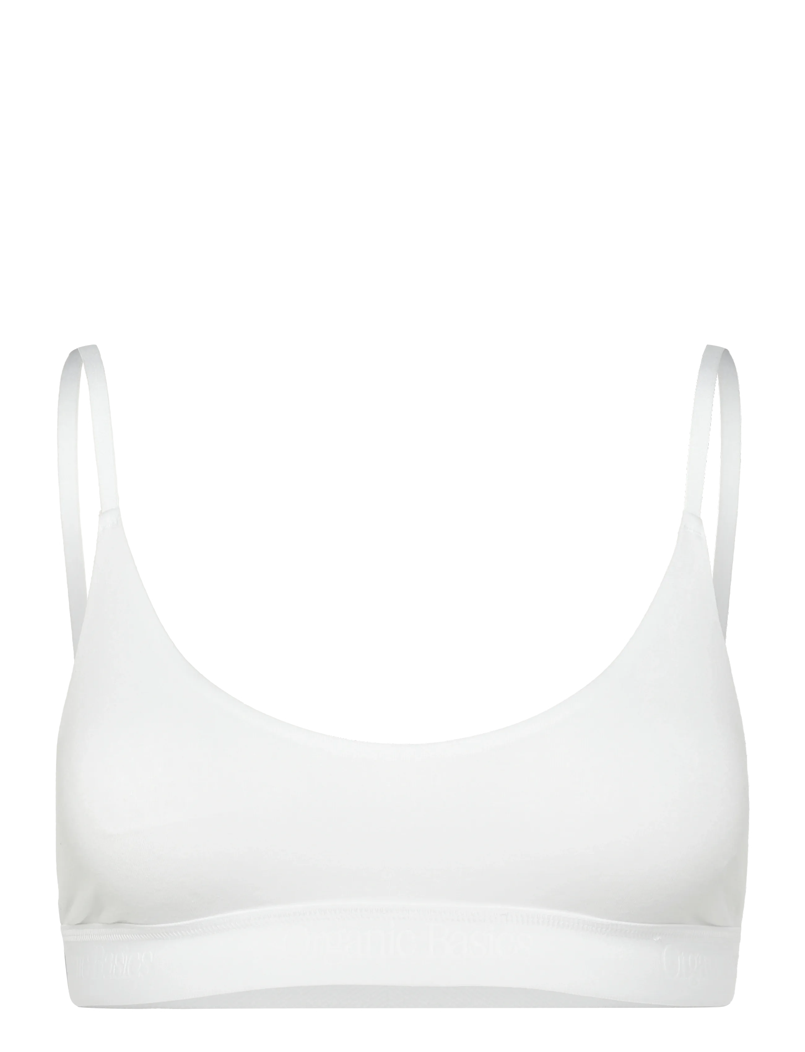 Organic Basics Core Open Back Scoop Bralette - Pesu - WHITE / white