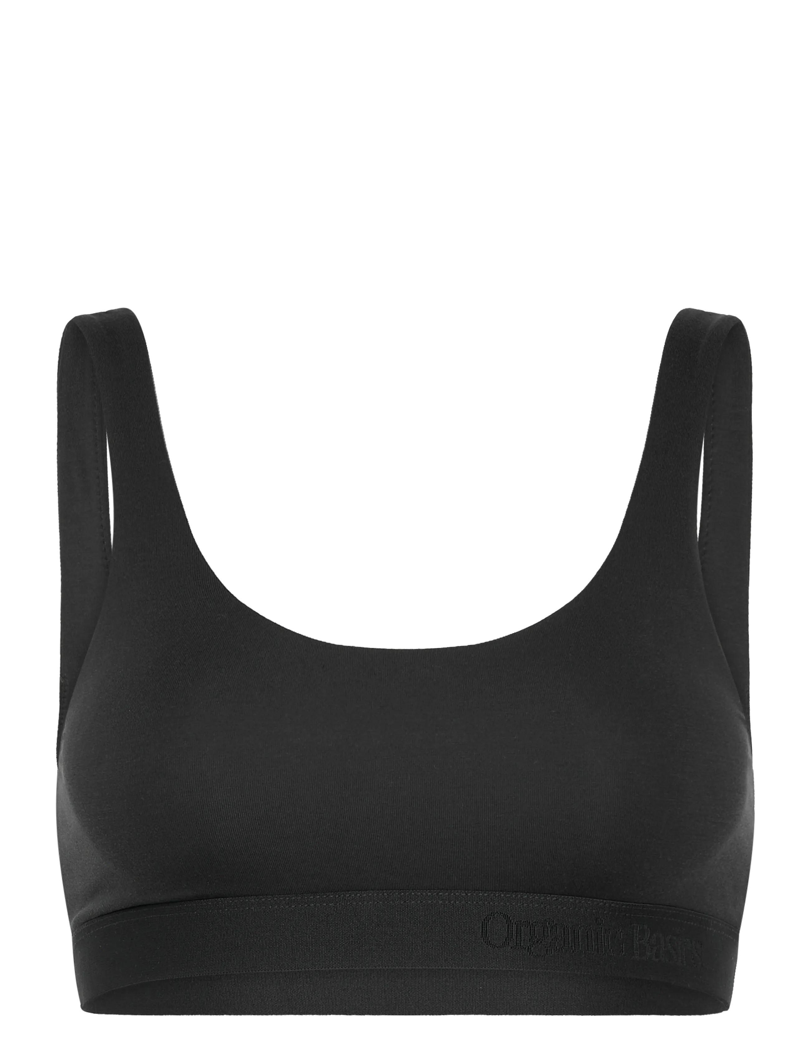 ORGANIC BASICS Soft Touch Scoop Neck Bralette Schwarz - M - Damen