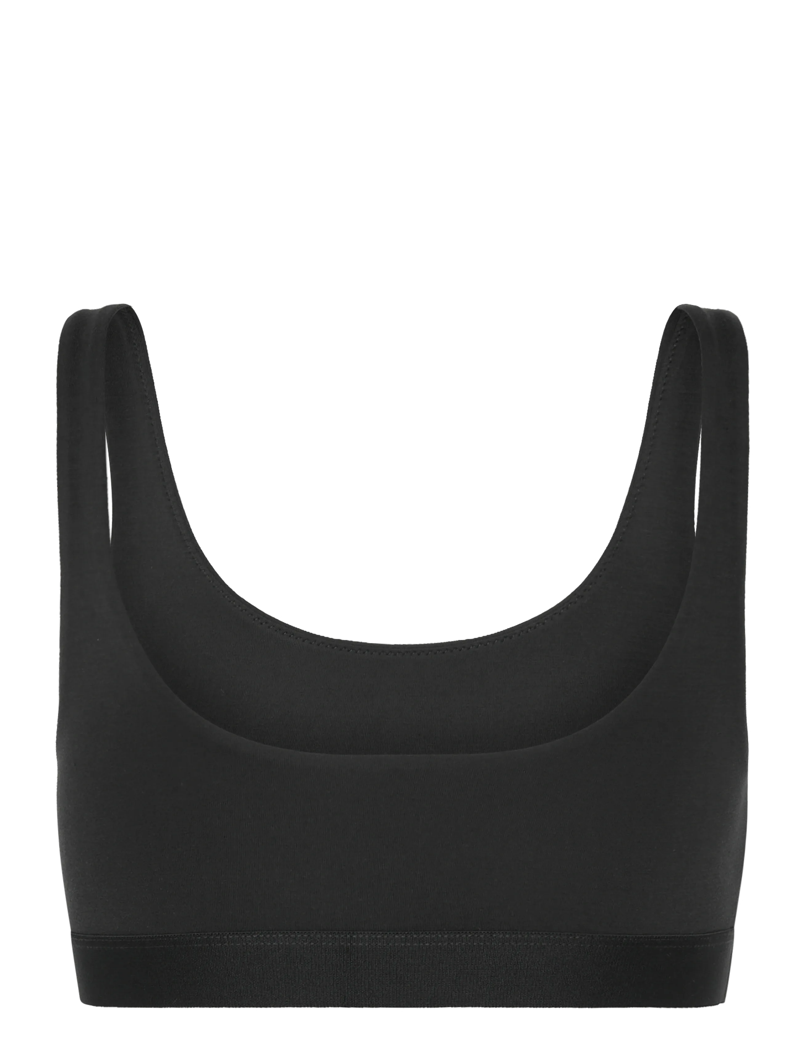 Organic Basics - Soft Touch Scoop Neck Bralette - bralette - black - 1