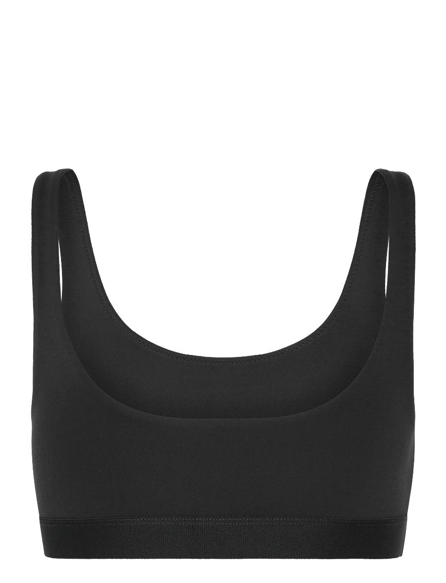 Organic Basics - Soft Touch Scoop Neck Bralette - bralette - black - 1