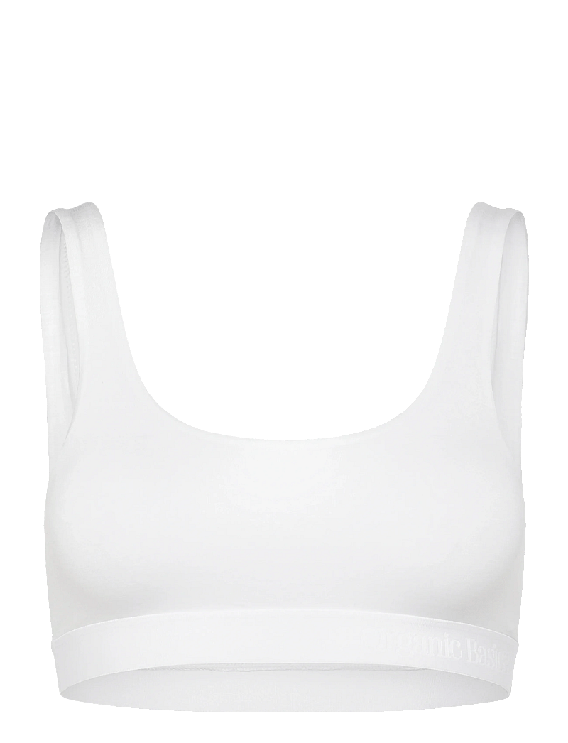 Organic Basics - Soft Touch Scoop Neck Bralette - rinnahoidja - white - 0