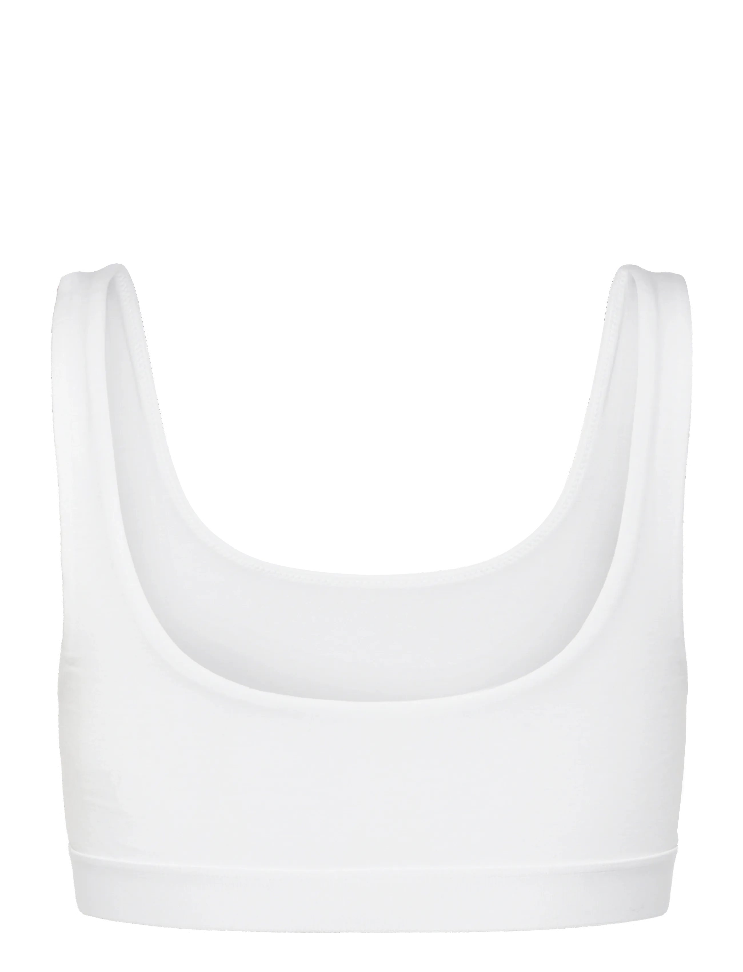 Organic Basics - Soft Touch Scoop Neck Bralette - rinnahoidja - white - 1