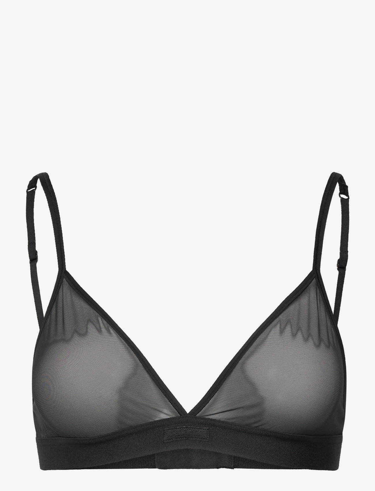 Organic Basics - Mesh Triangle Bralette - bralette - black - 1