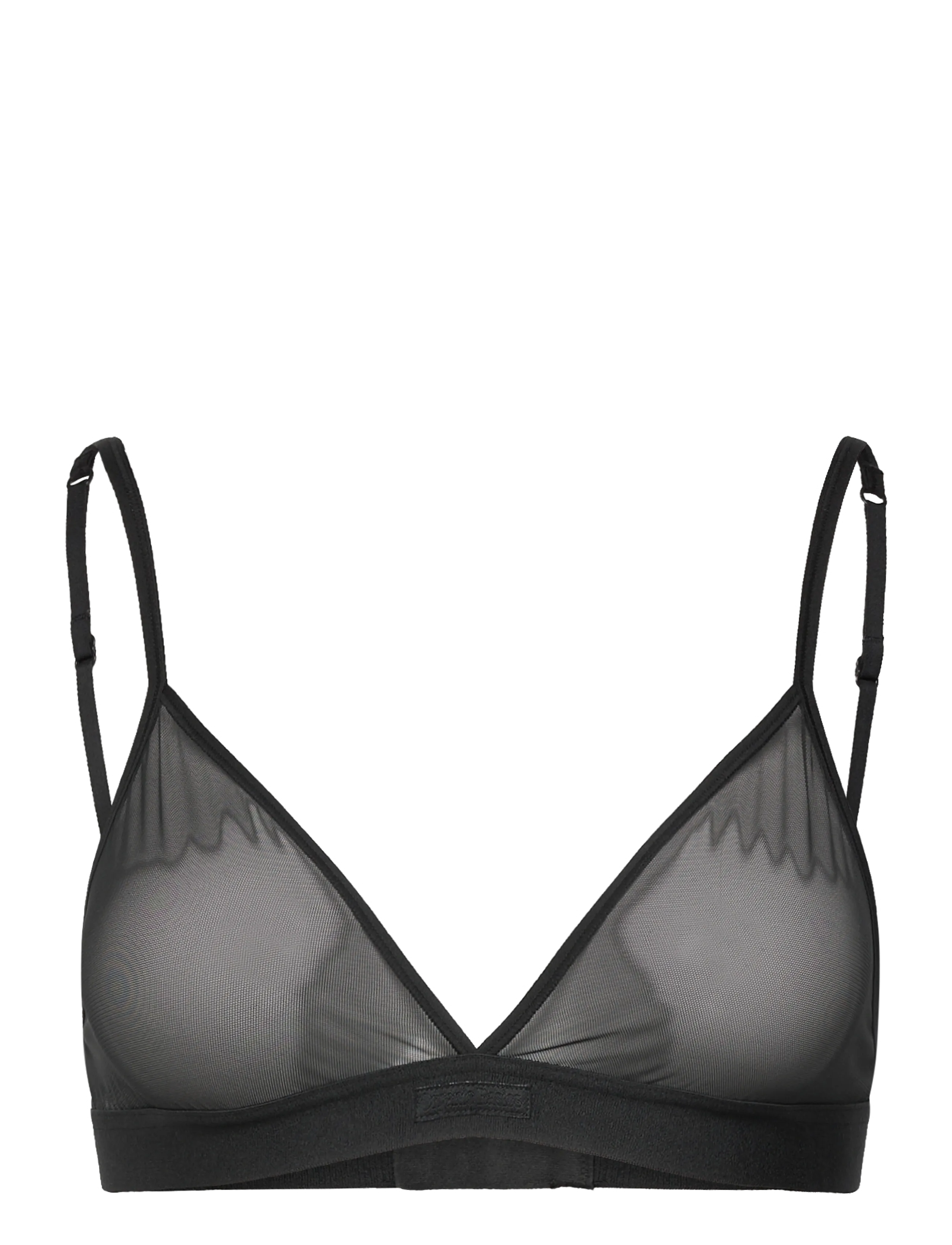 Mesh Triangle Bralette - BLACK