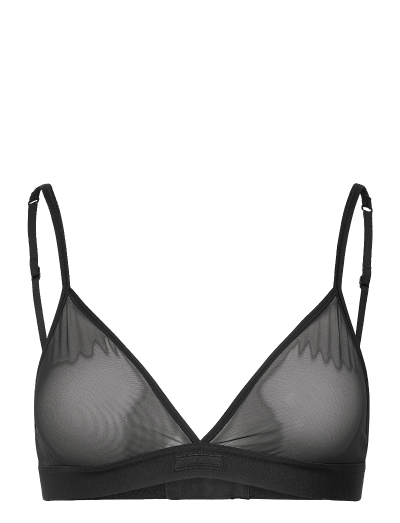 Organic Basics - Mesh Triangle Bralette - bralette - black - 1