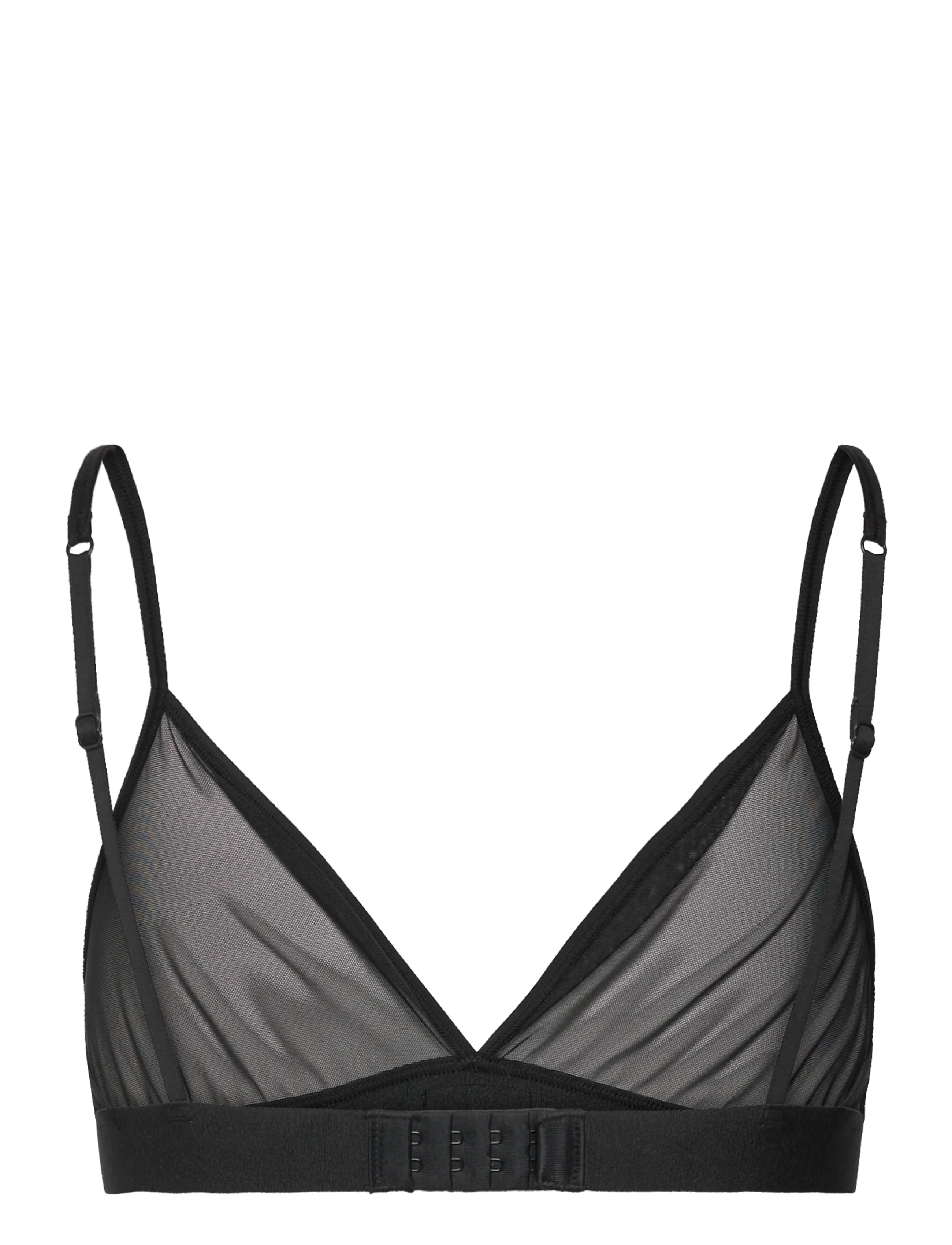 Organic Basics - Mesh Triangle Bralette - bralette - black - 2