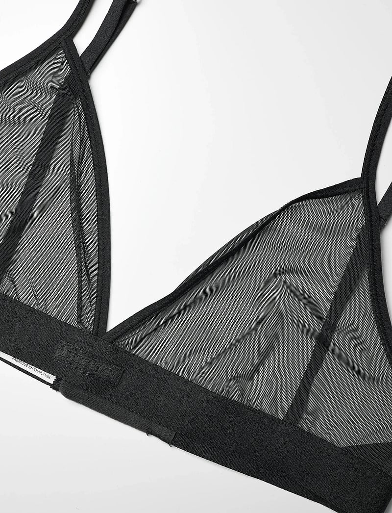 Organic Basics - Mesh Triangle Bralette - bralette - black - 5