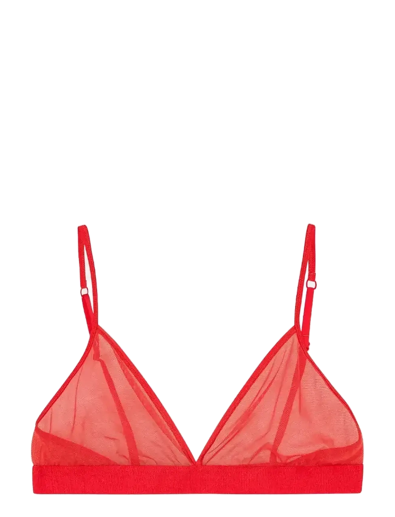 Organic Basics Mesh Triangle Bralette - Underkläder - SPICY / red