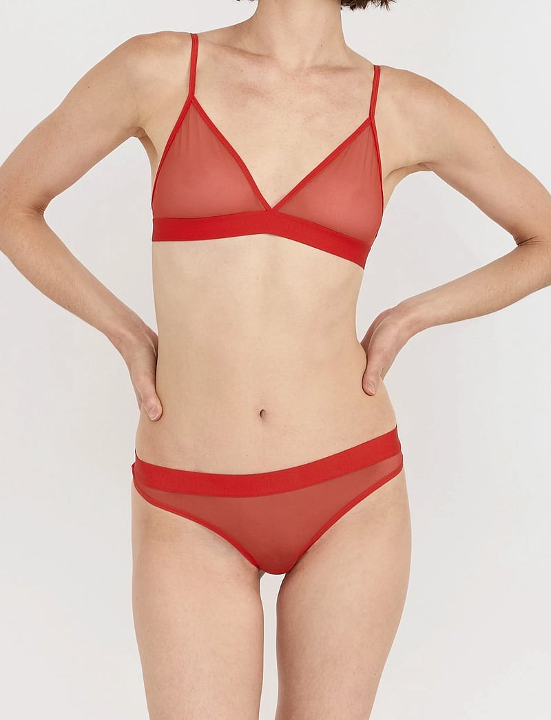 Organic Basics - Mesh Triangle Bralette - bralette - spicy - 1