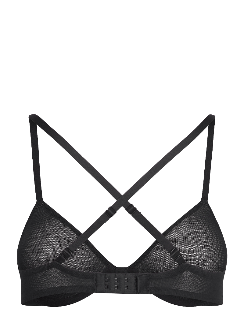 Organic Basics - Mesh Unlined Demi Bra - bøjle-bh’er - black - 2