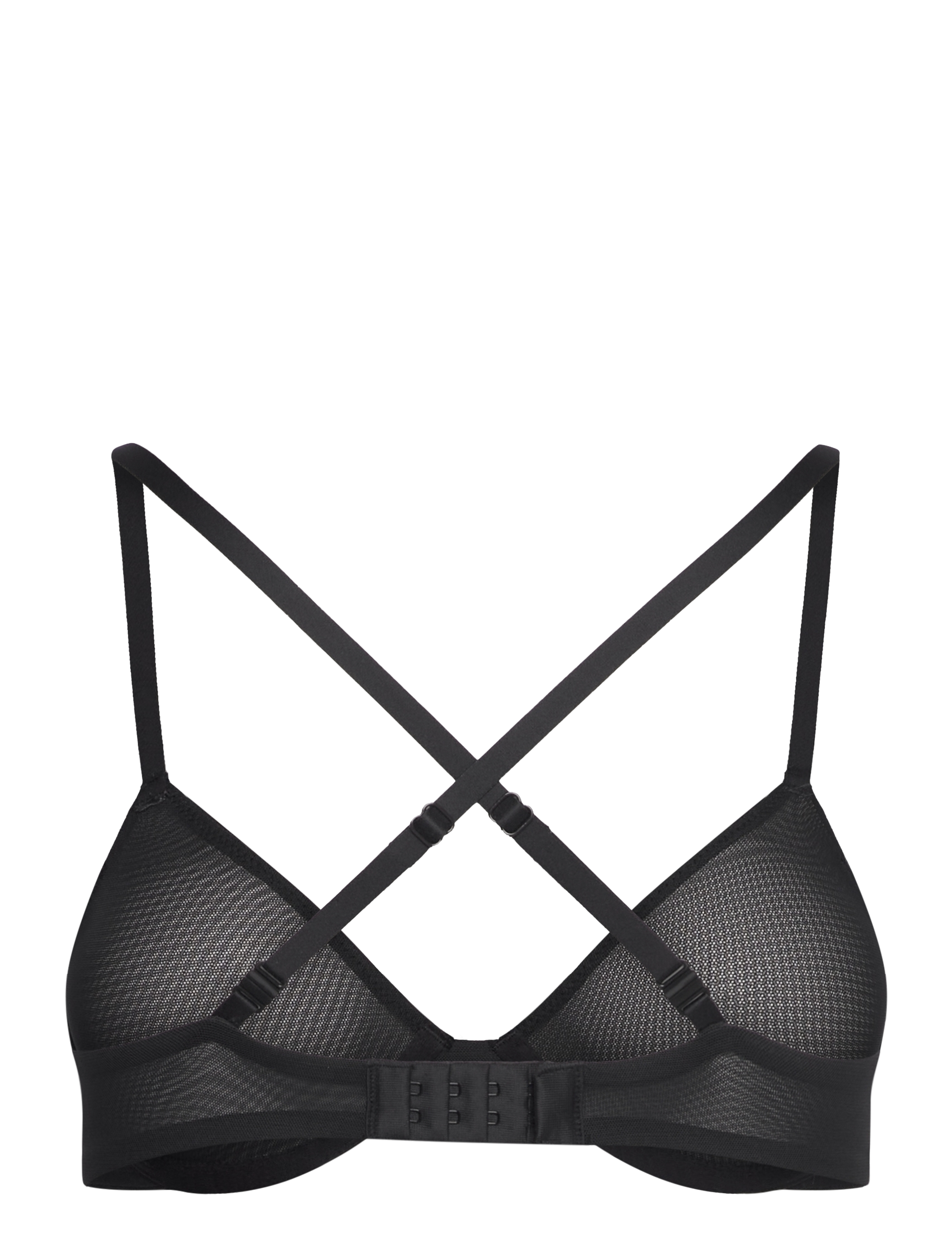 Organic Basics - Mesh Unlined Demi Bra - bøjle-bh’er - black - 3
