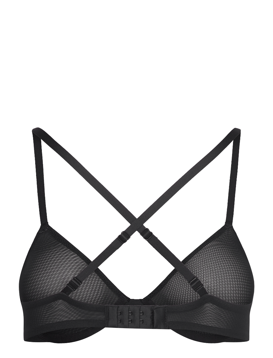 Organic Basics - Mesh Unlined Demi Bra - bøjle-bh’er - black - 3