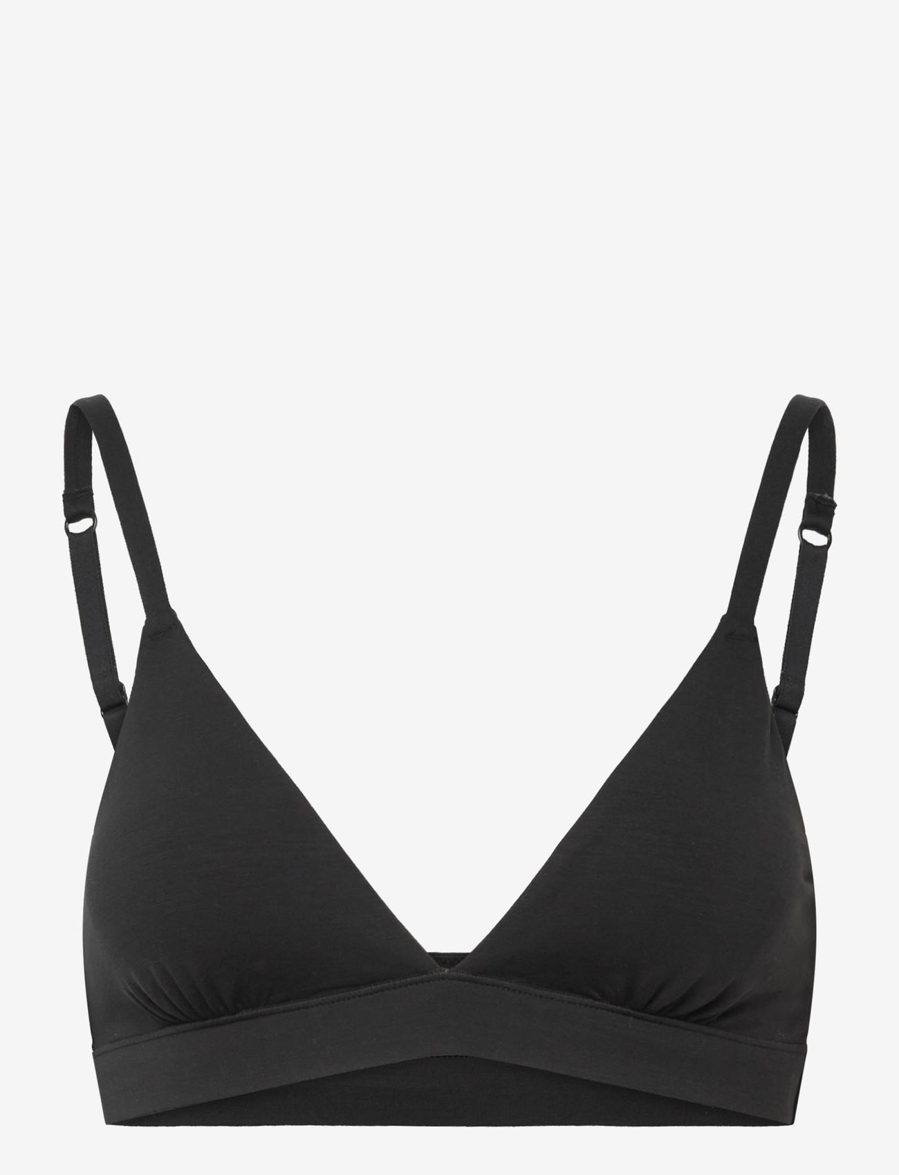 Organic Basics - Soft Touch Veil Triangle Bralette - bralette - black - 1