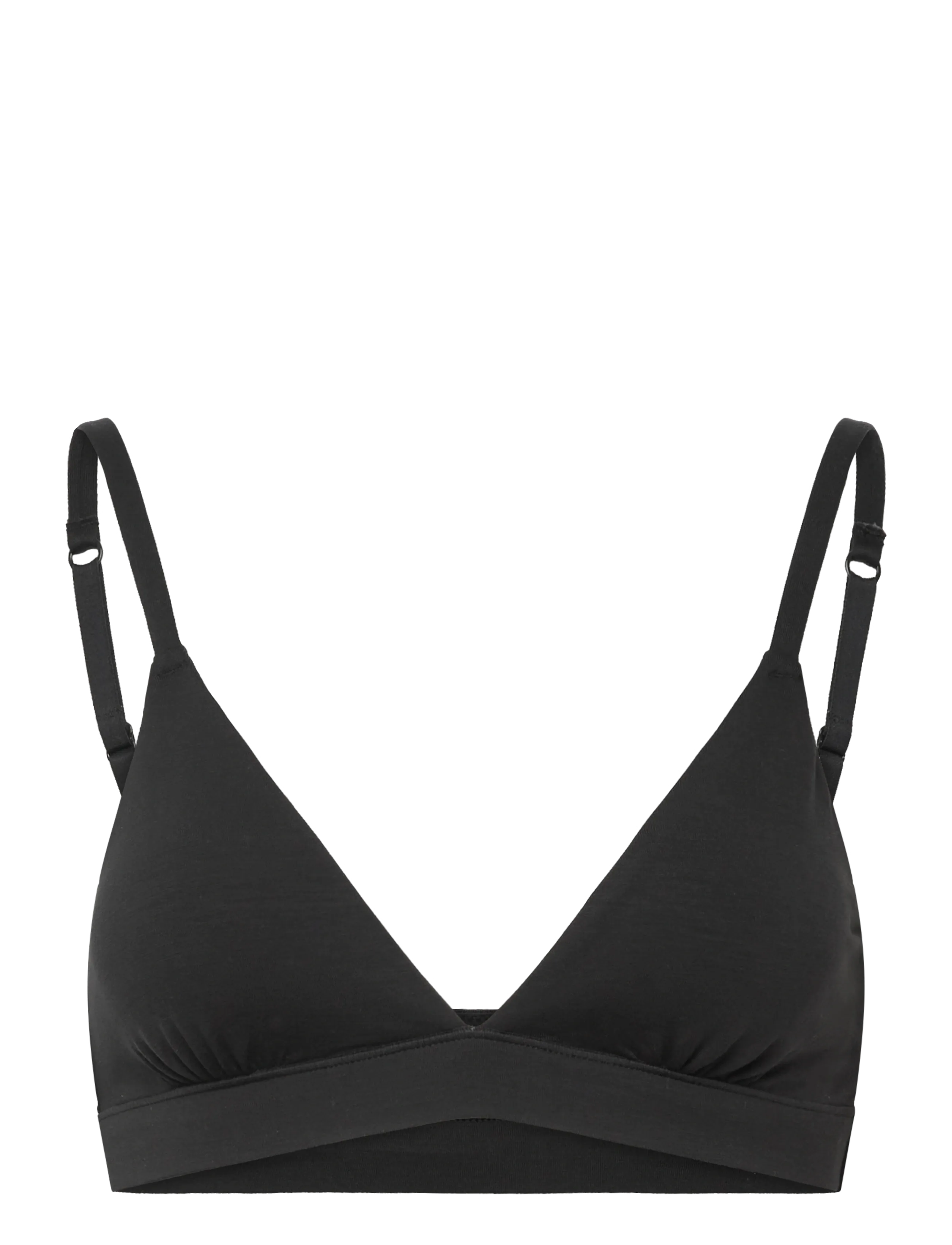 Organic Basics Soft Touch Veil Triangle Bralette - Undertøj - BLACK / black