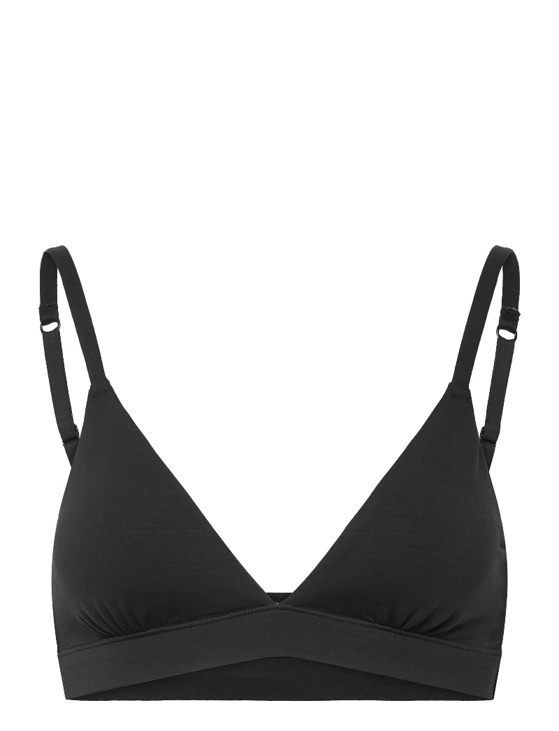 Organic Basics - Soft Touch Veil Triangle Bralette - bralette - black - 1