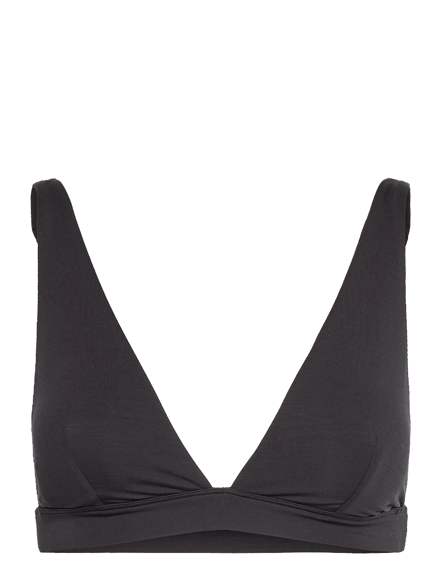 Organic Basics - Soft Touch Veil Plunge Bralette - bralette - black - 0