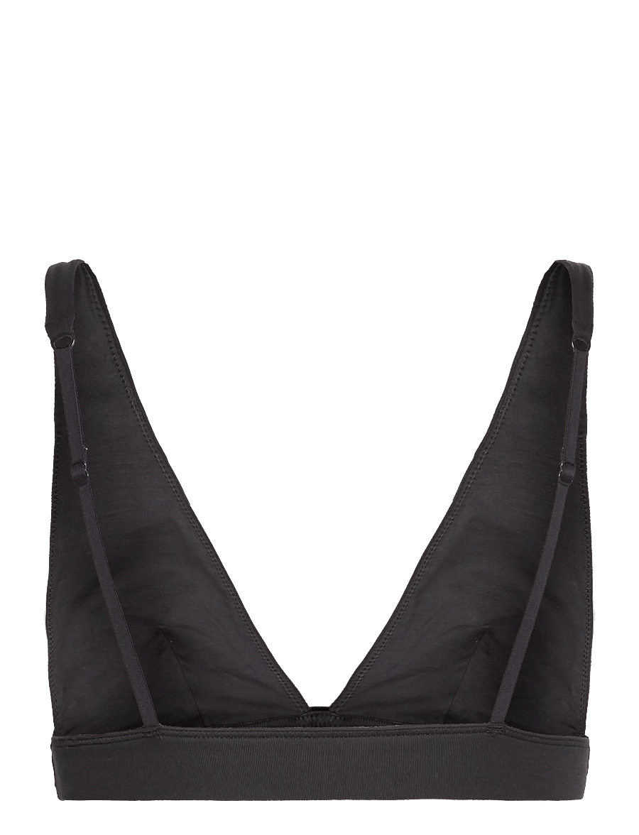 Organic Basics - Soft Touch Veil Plunge Bralette - bralette - black - 1