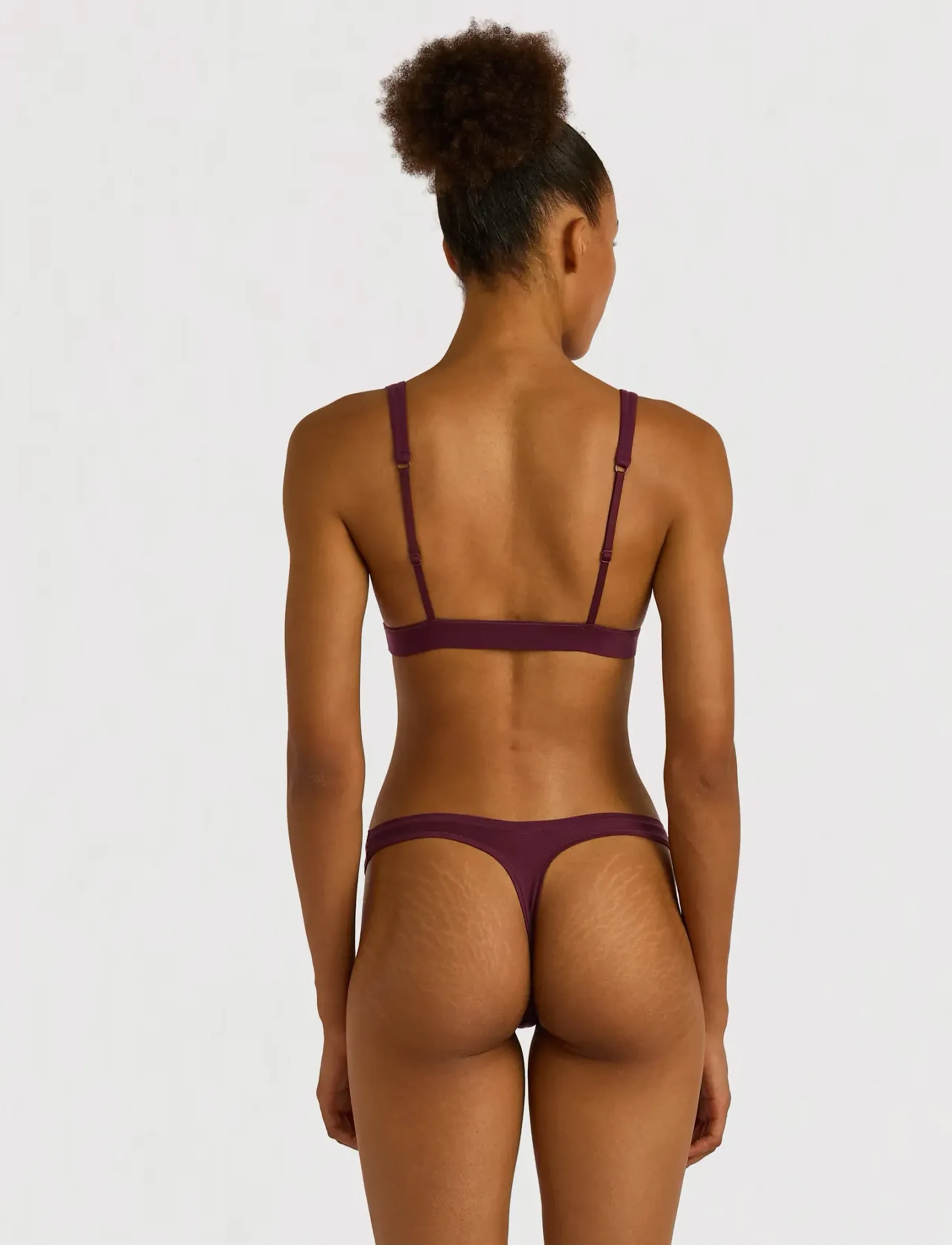 Organic Basics - Soft Touch Veil Plunge Bralette - bralette krūšturi - fig - 3