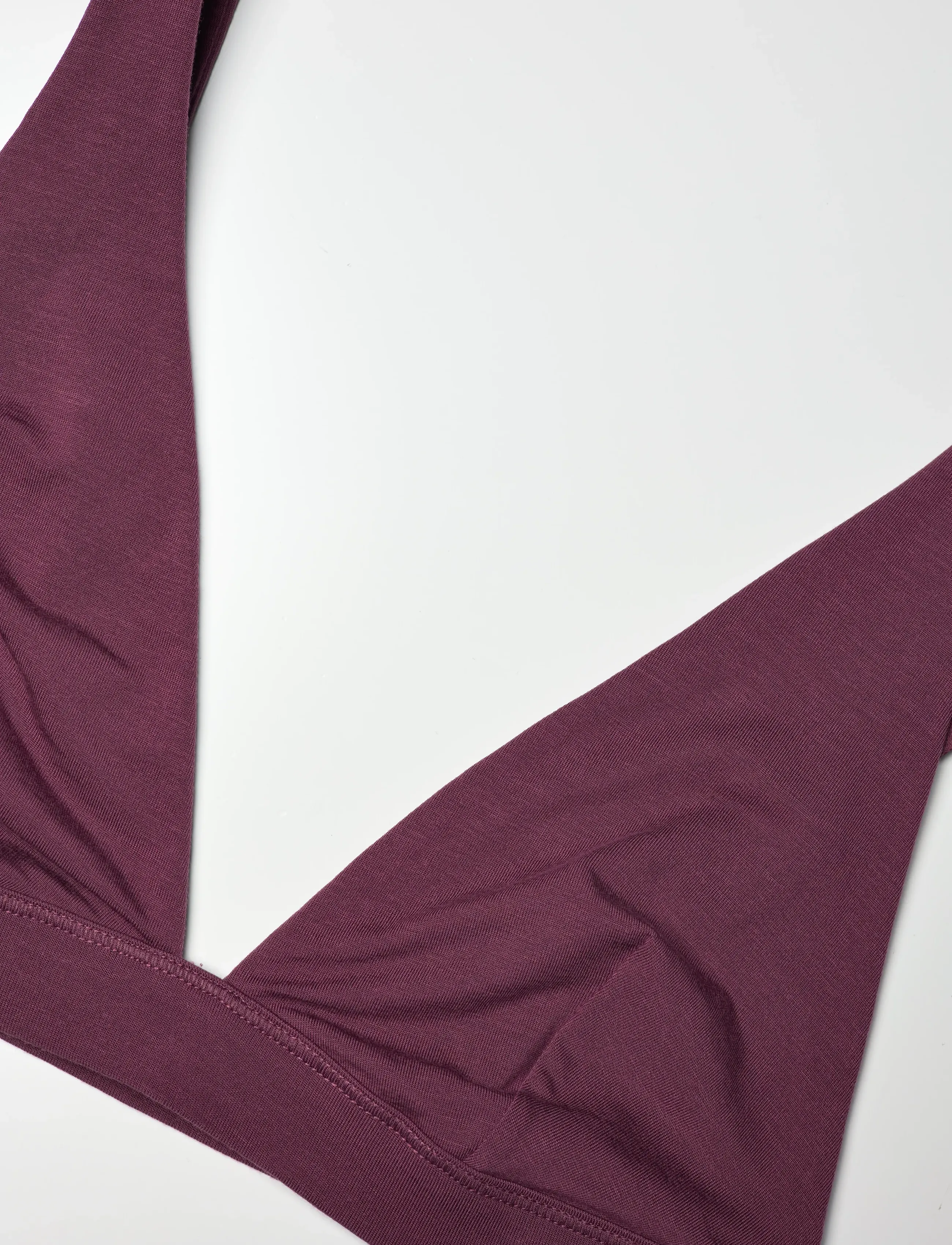 Organic Basics - Soft Touch Veil Plunge Bralette - bralette krūšturi - fig - 4