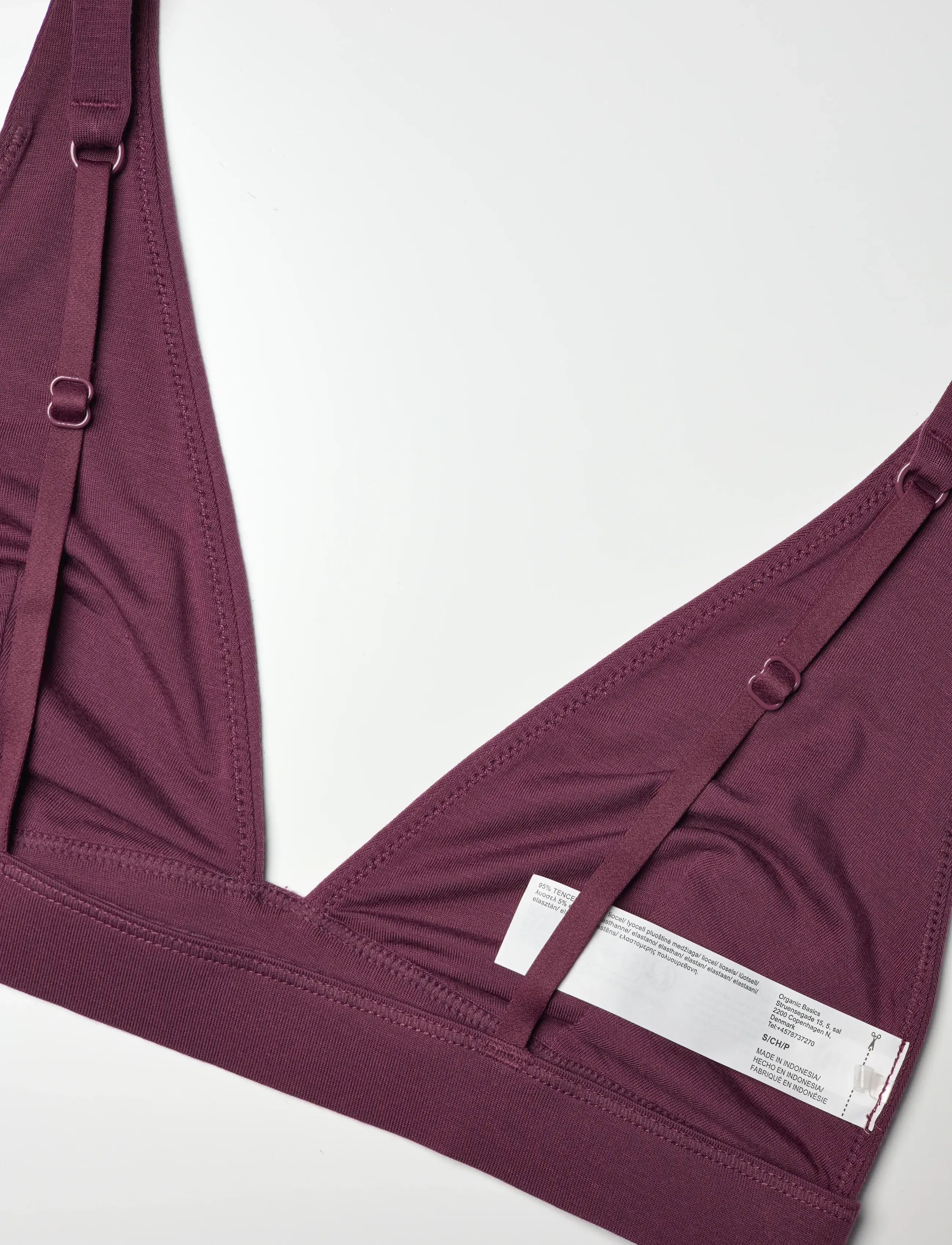 Organic Basics - Soft Touch Veil Plunge Bralette - bralette krūšturi - fig - 5
