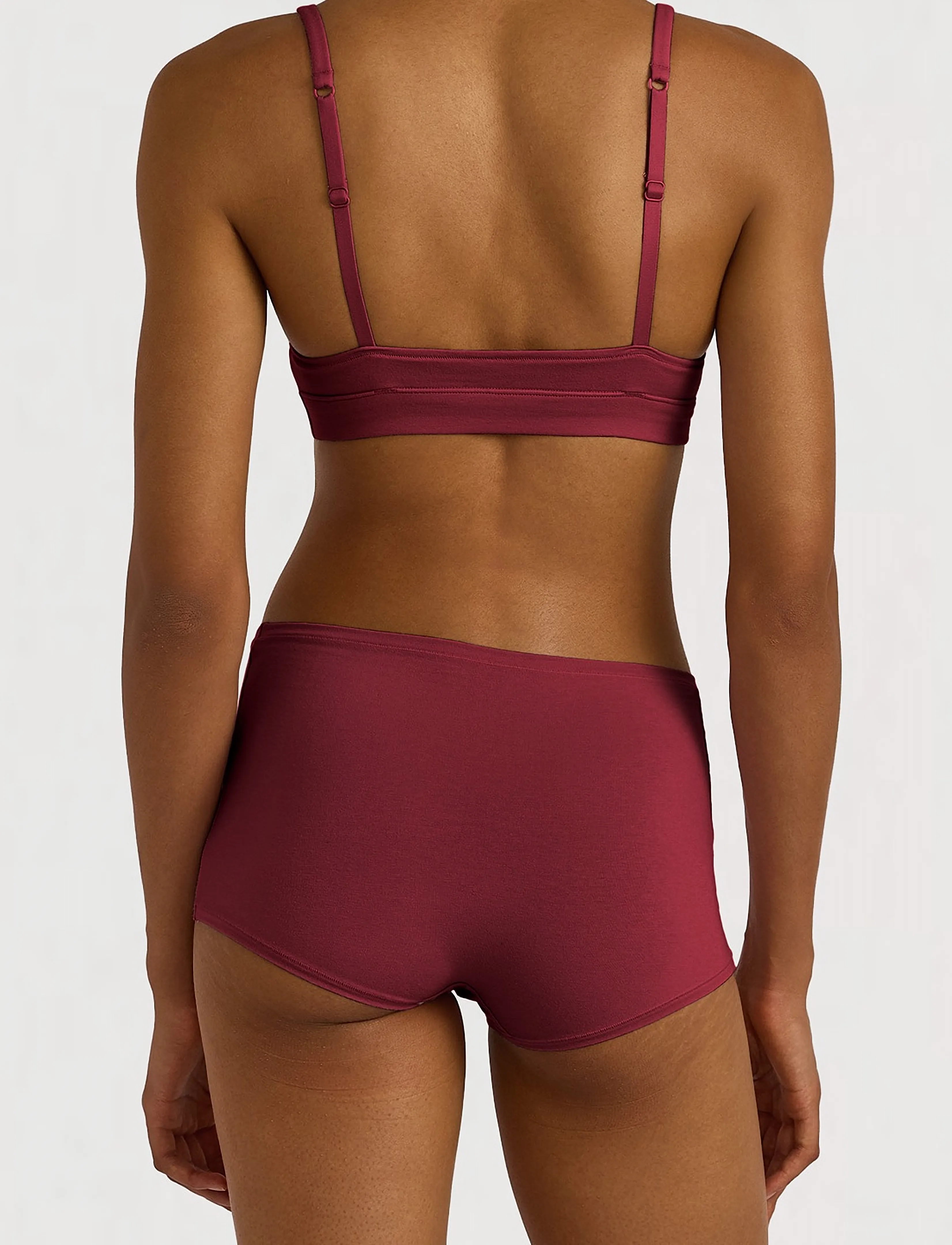 Organic Basics - Flex Triangle Bralette - braletid - cranberry - 4