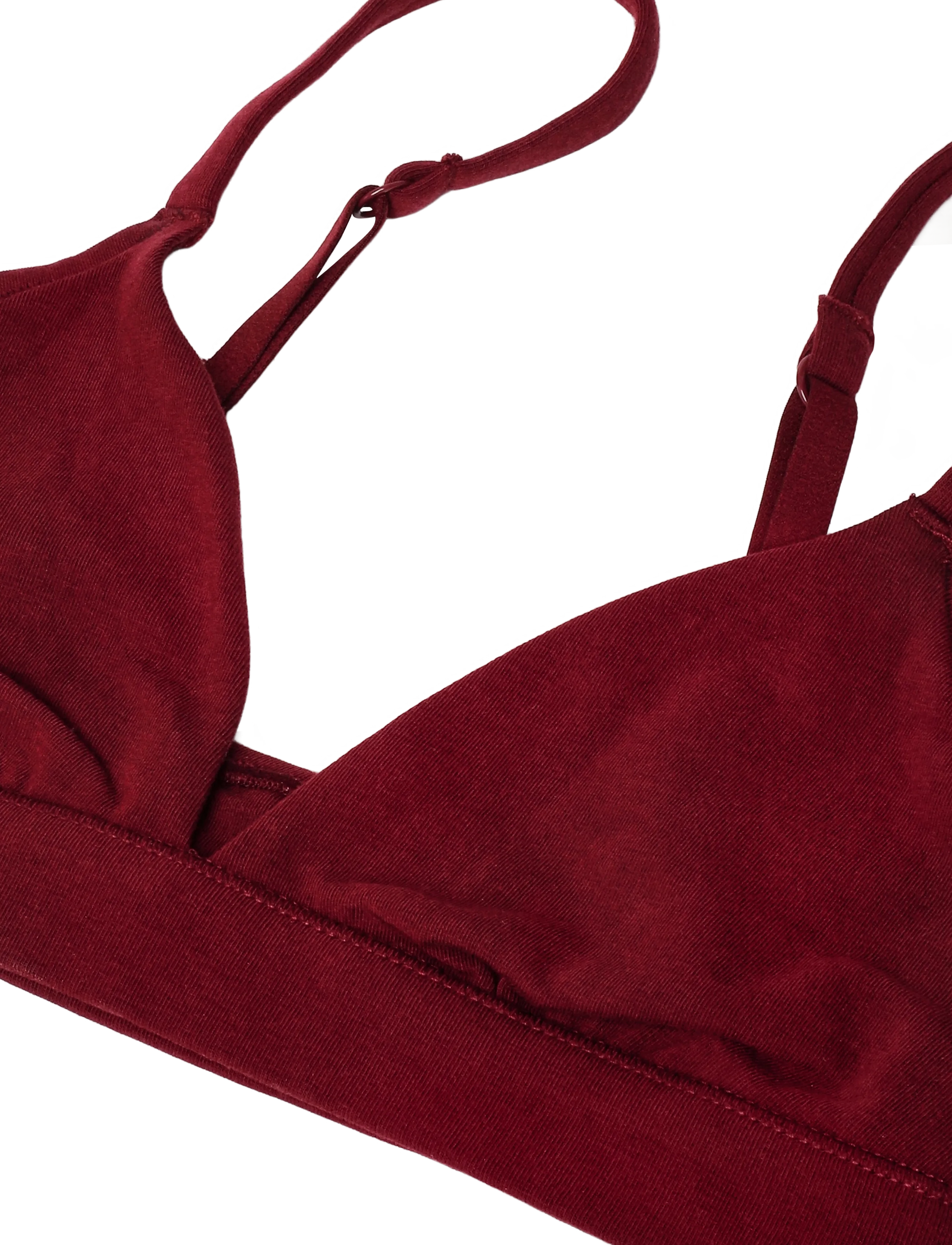 Organic Basics - Flex Triangle Bralette - braletid - cranberry - 5