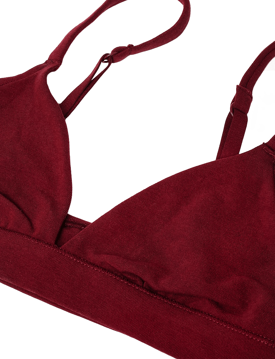 Organic Basics - Flex Triangle Bralette - braletid - cranberry - 5
