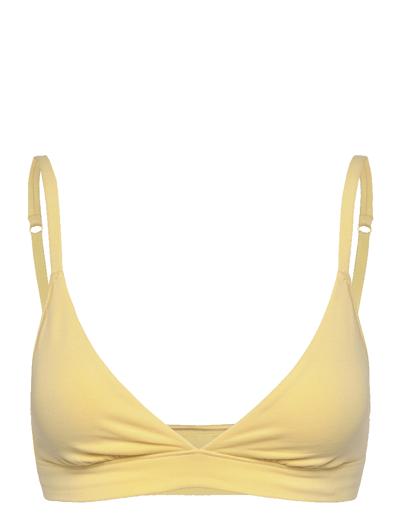 Organic Basics - Flex Triangle Bralette - bralette-rintaliivit - light lemon - 1