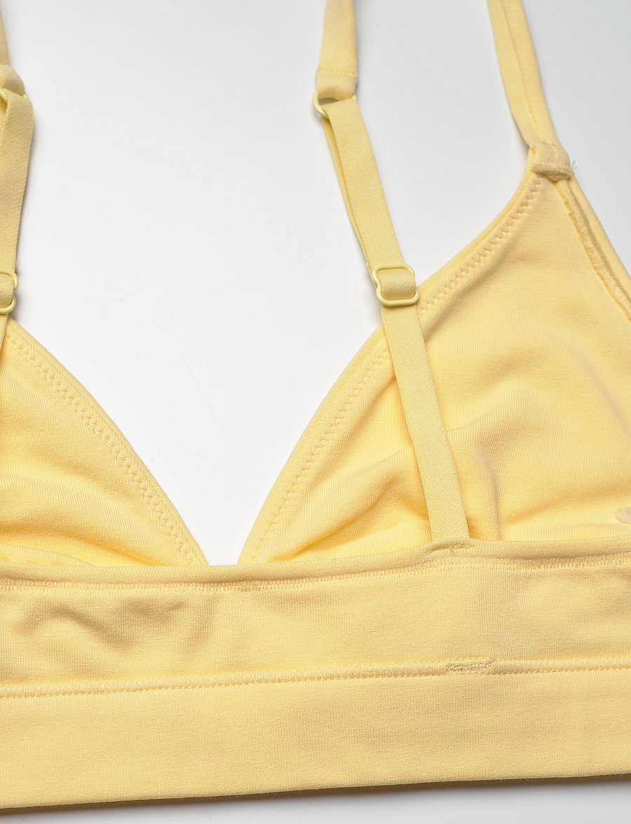 Organic Basics - Flex Triangle Bralette - bralette - light lemon - 4