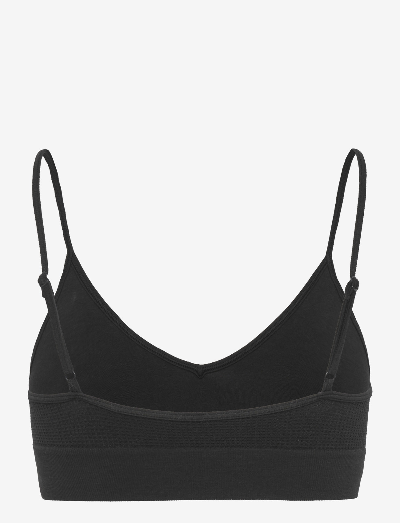 Organic Basics - Seamless Waffle Triangle Bralette - bralette - black - 1