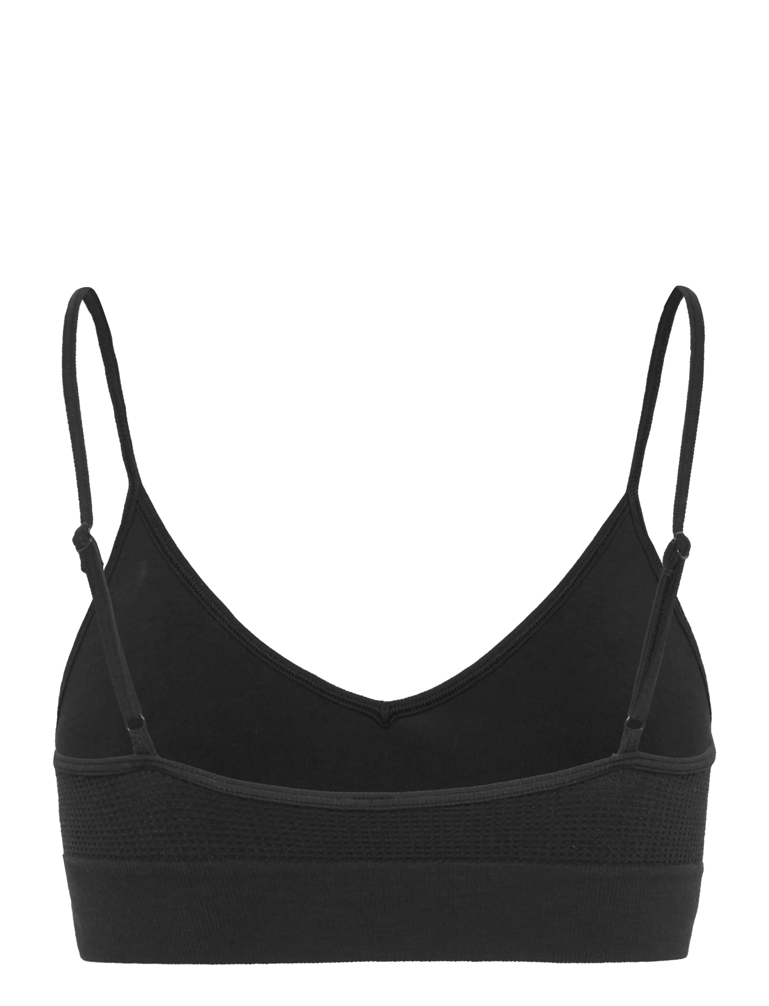 Organic Basics - Seamless Waffle Triangle Bralette - bralette - black - 1