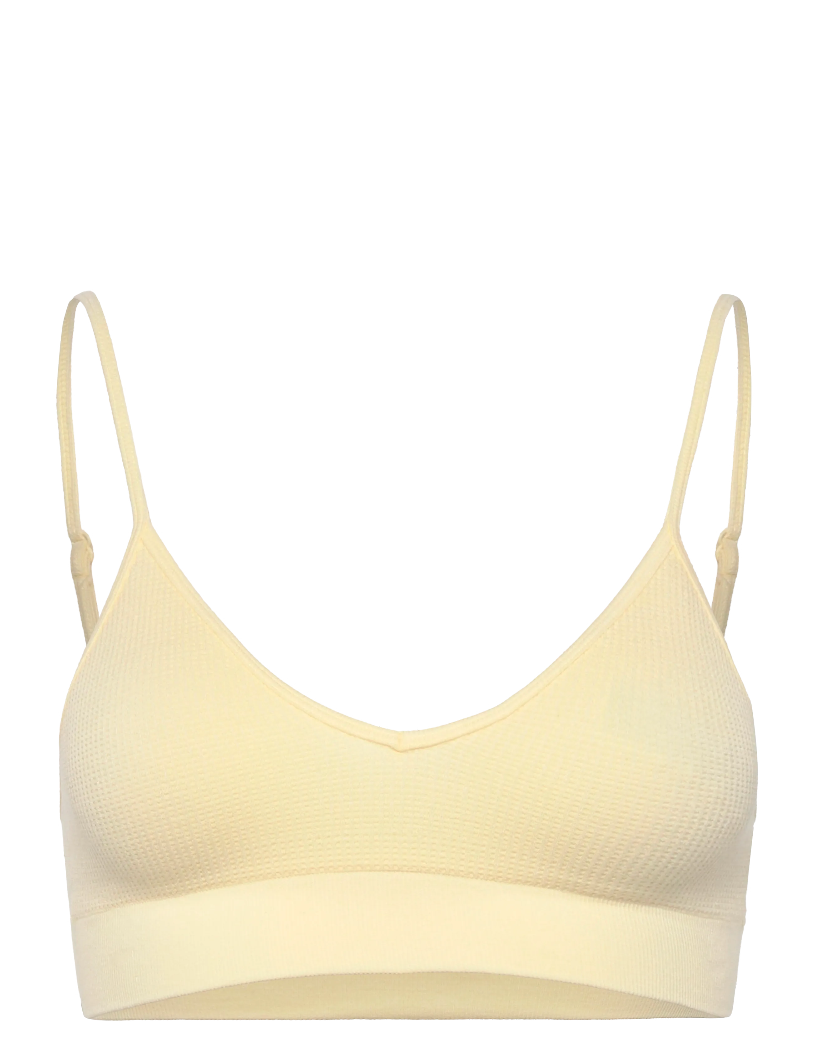 Organic Basics Seamless Waffle Triangle Bralette - Organic Basics - BUTTERCUP / yellow