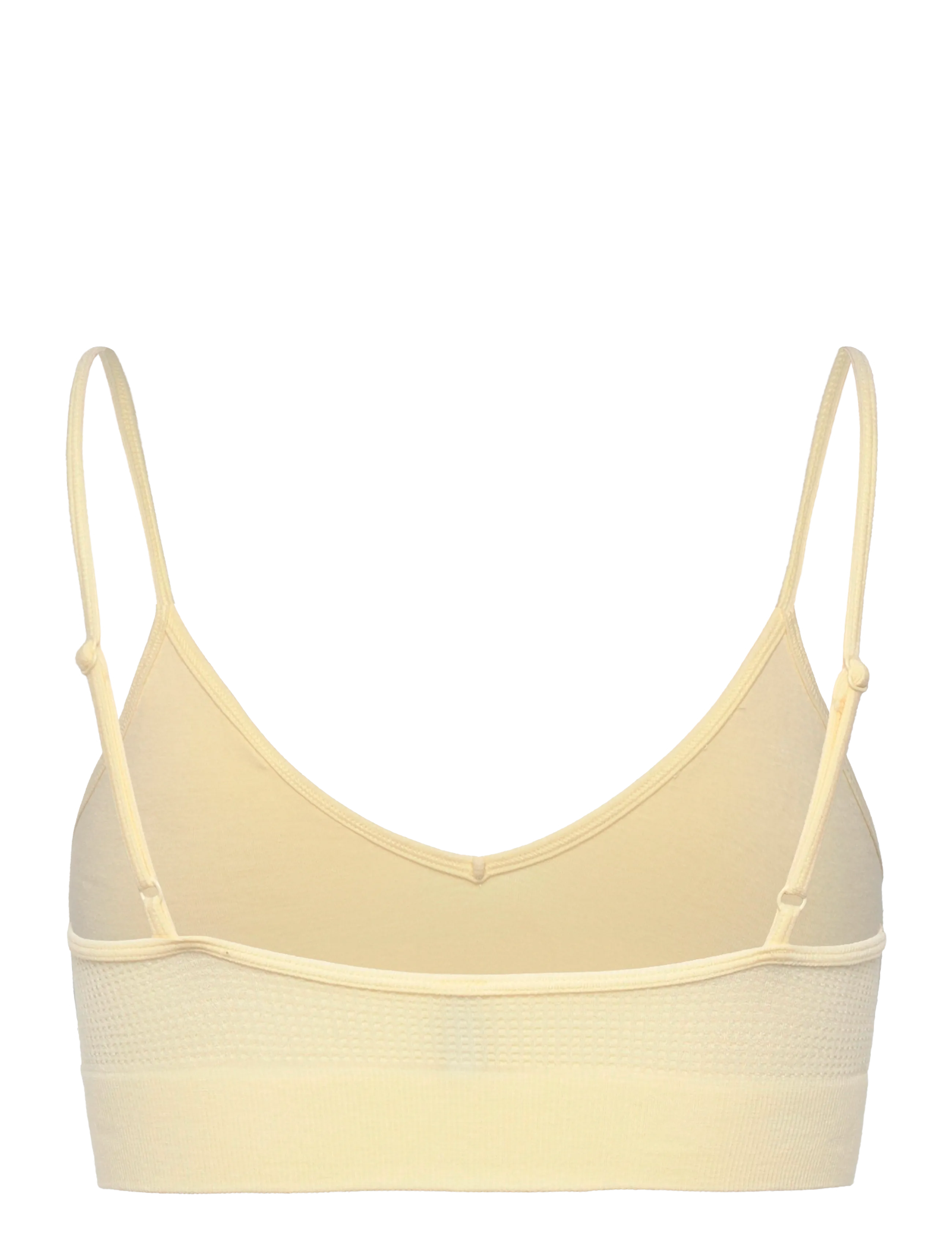 Organic Basics - Seamless Waffle Triangle Bralette - bralette - buttercup - 1