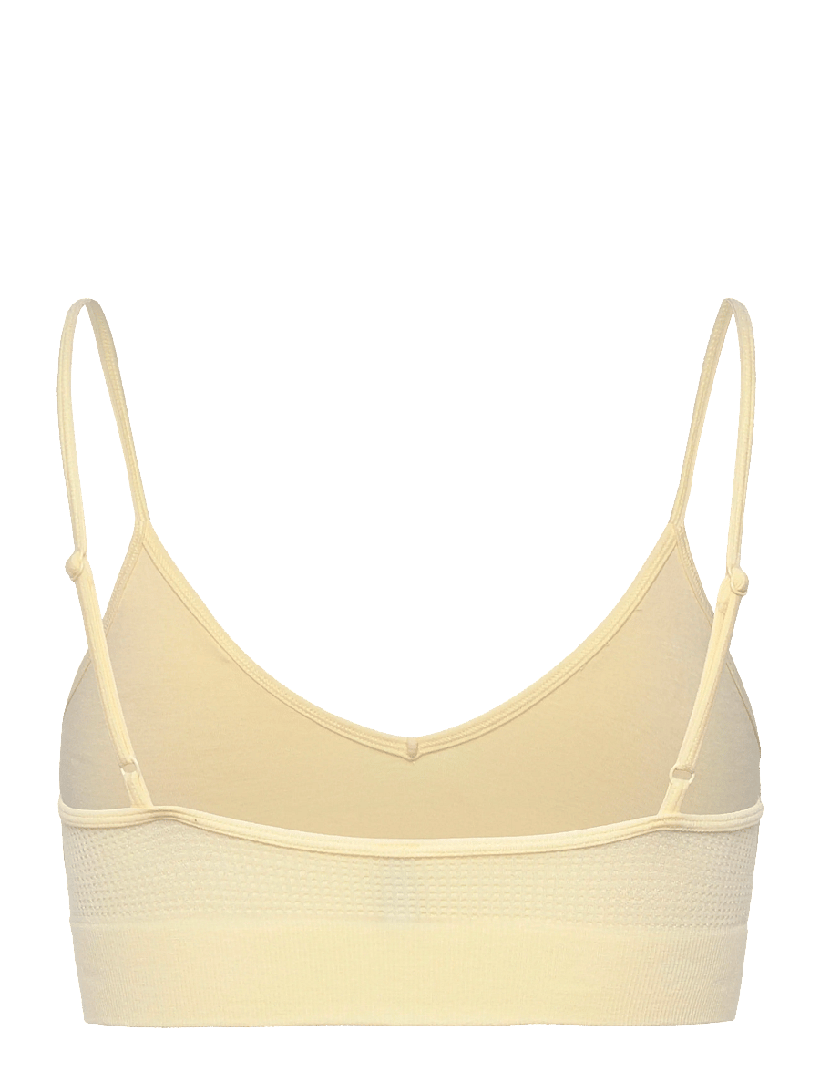 Organic Basics - Seamless Waffle Triangle Bralette - rinnahoidja - buttercup - 1