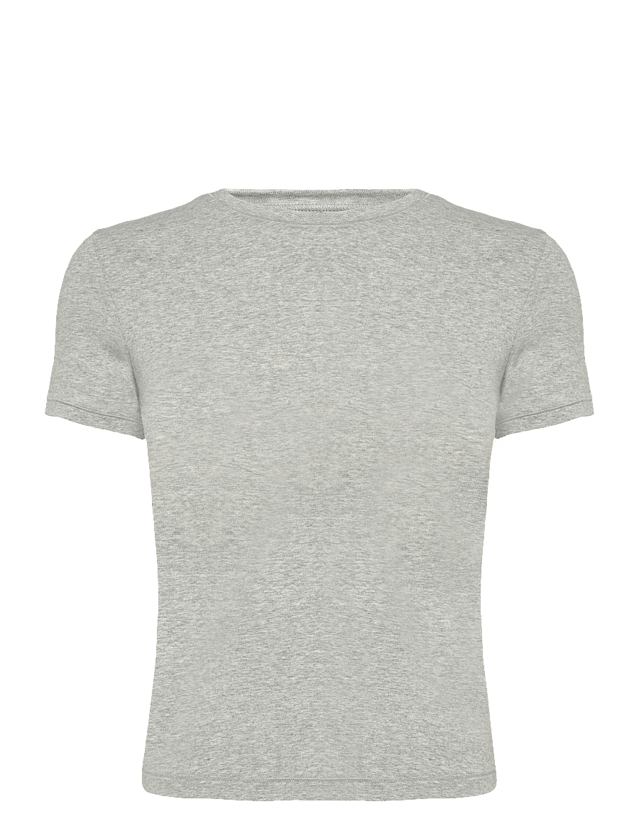 Organic Basics - Flex Tee - t-shirts - grey melange - 0