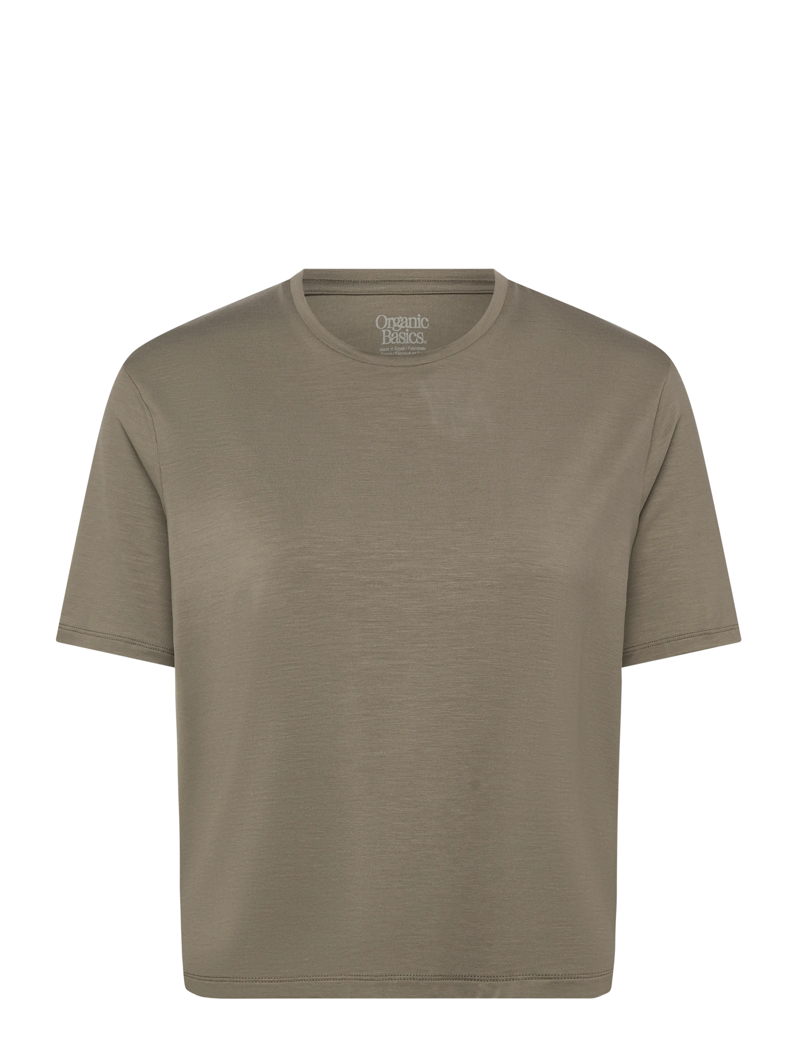 ORGANIC BASICS Soft Touch Boxy Tee Khaki - XS - Damen