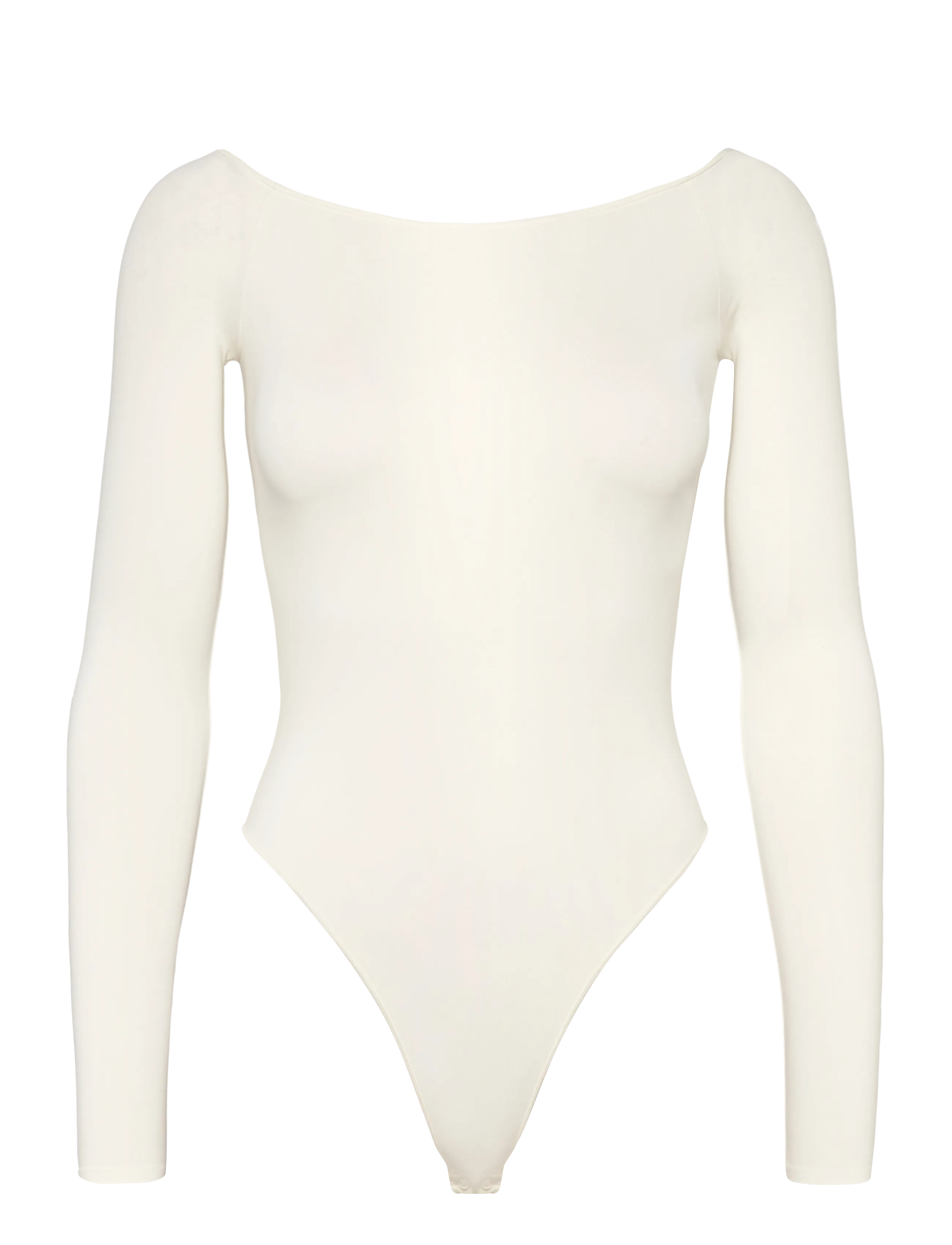 ORGANIC BASICS Smooth Off-Schulter Bodysuit Cream - S - Damen