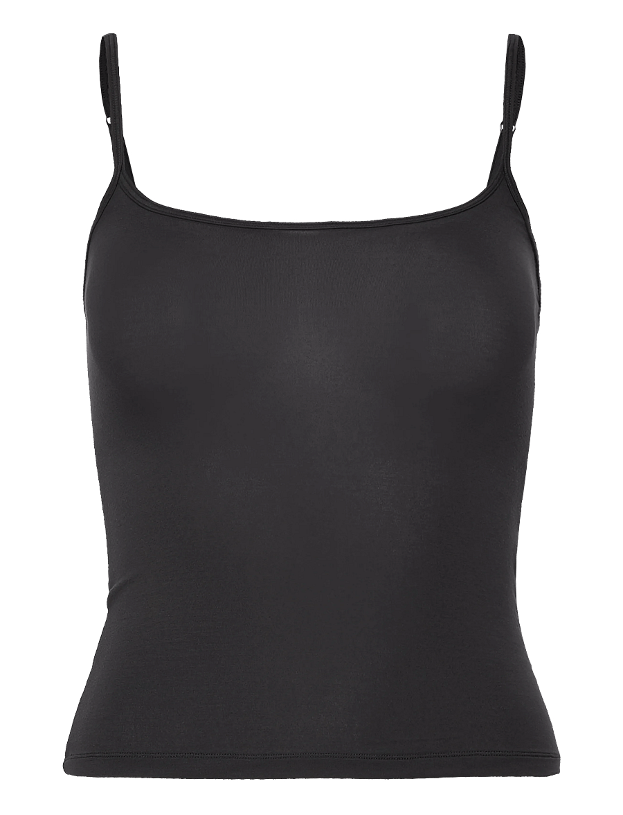 Organic Basics - Soft Touch Veil Cami - mouwloze tops - black - 0