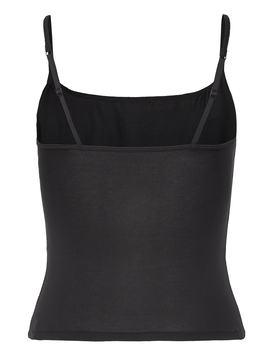 Organic Basics - Soft Touch Veil Cami - mouwloze tops - black - 1