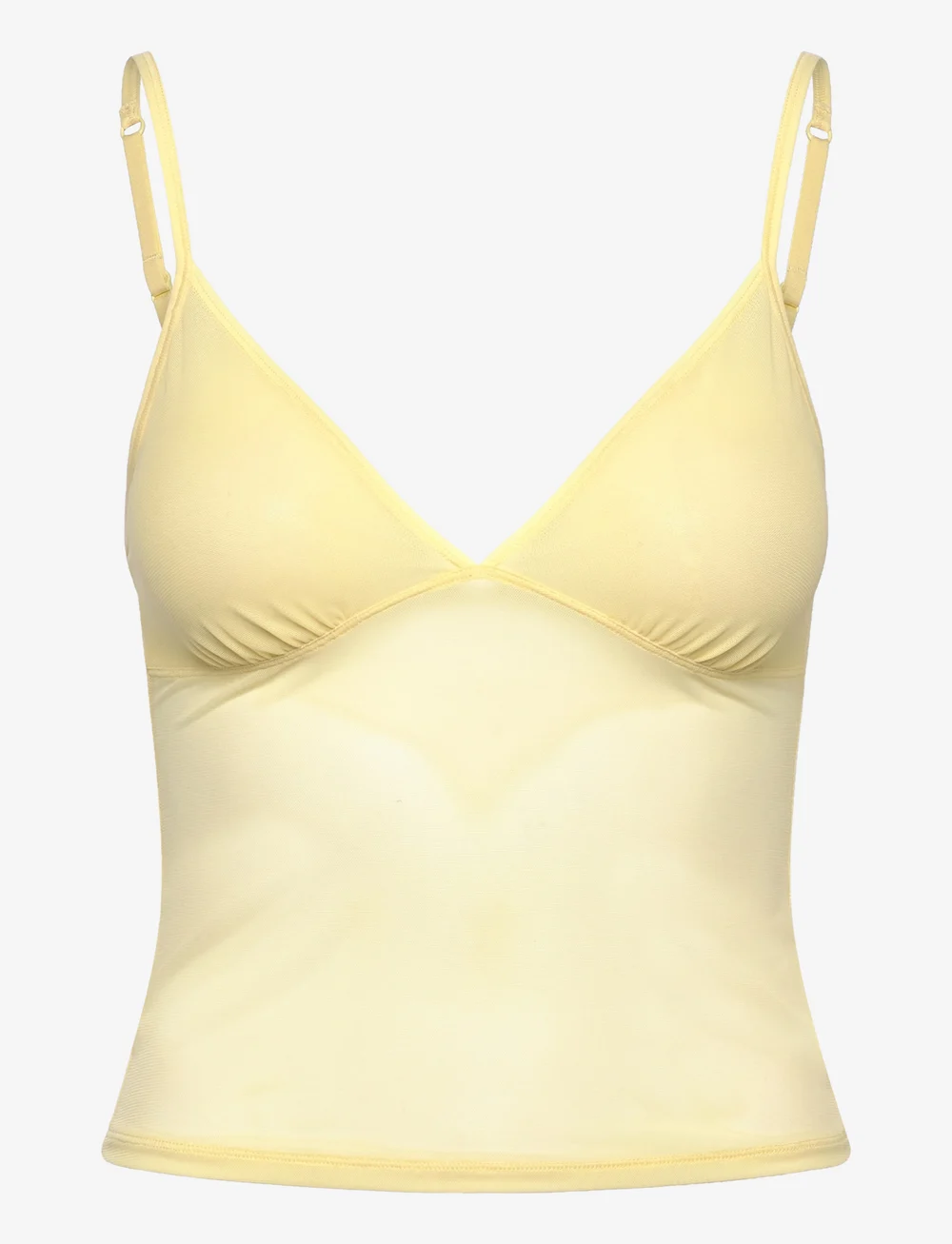 Organic Basics - Mesh Cami - góry - light lemon - 1