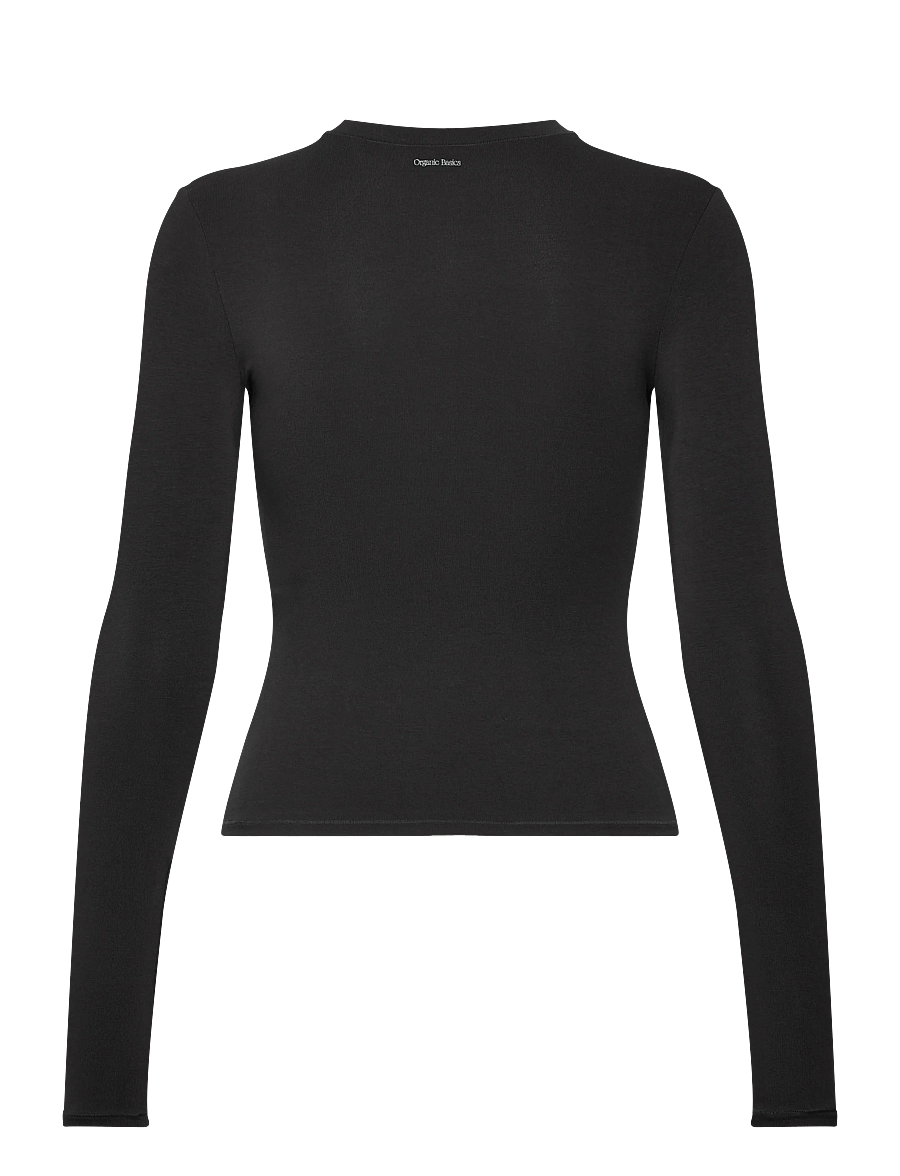 Organic Basics - Flex Long Sleeve Tee - Överdelar - black - 2