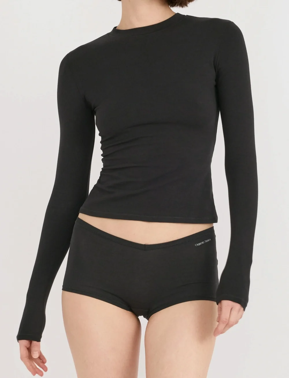 Organic Basics - Flex Long Sleeve Tee - Öö- ja puhkerõivad - black - 0